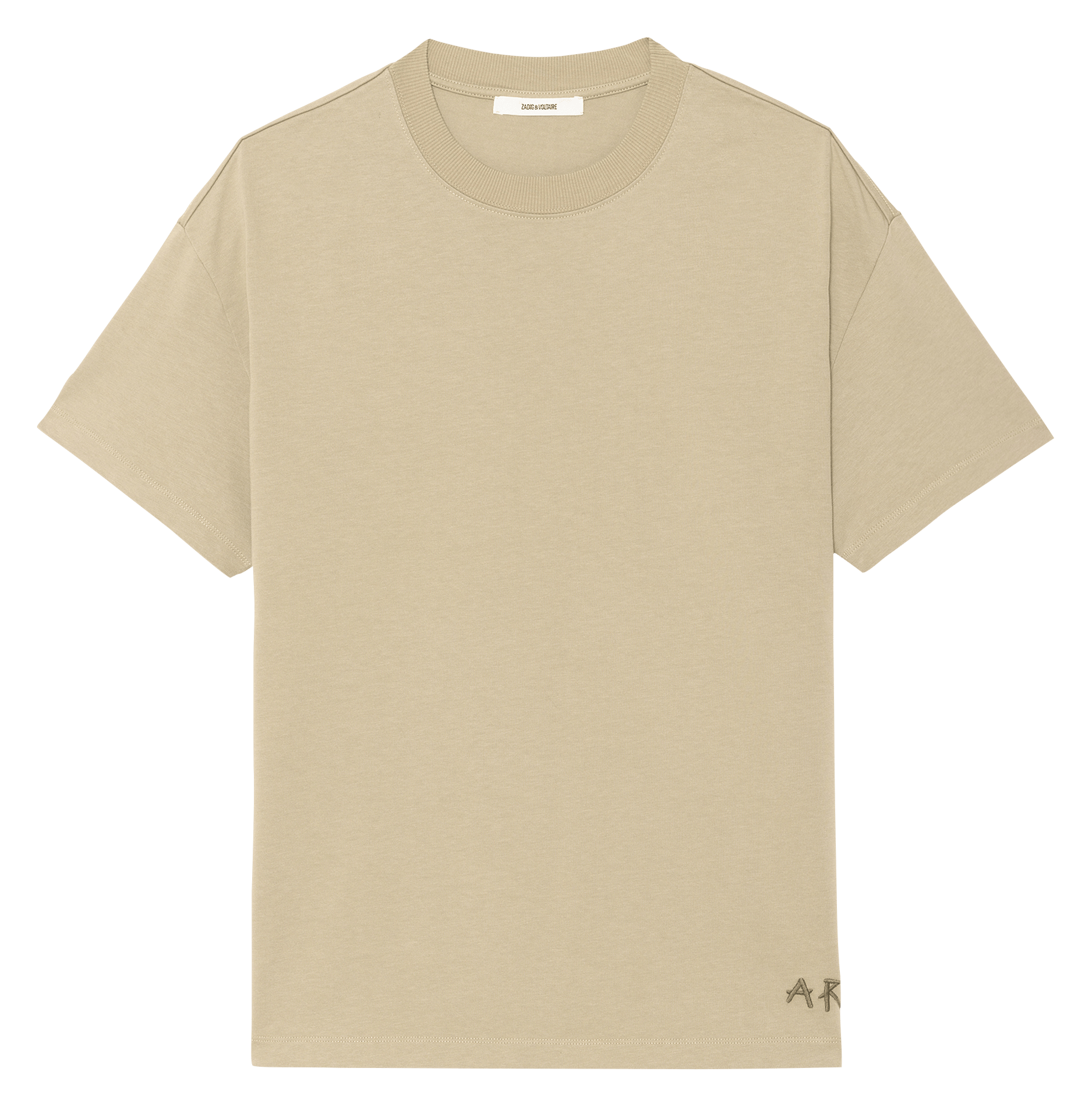 T-shirt met ronde hals van biologisch katoen ZADIG&VOLTAIRE Beige