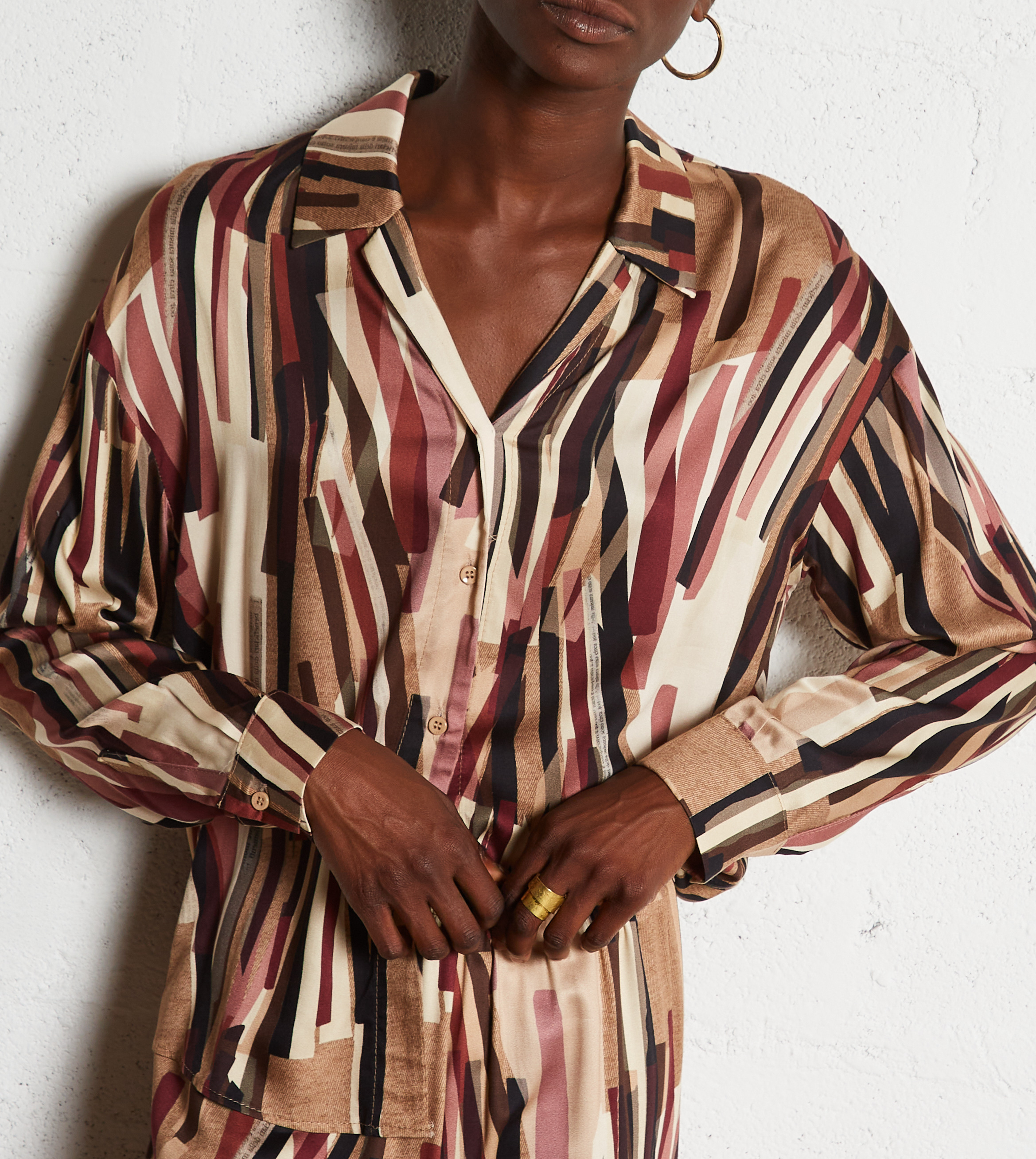 Chemise col classique imprimée IMPERIAL Beige