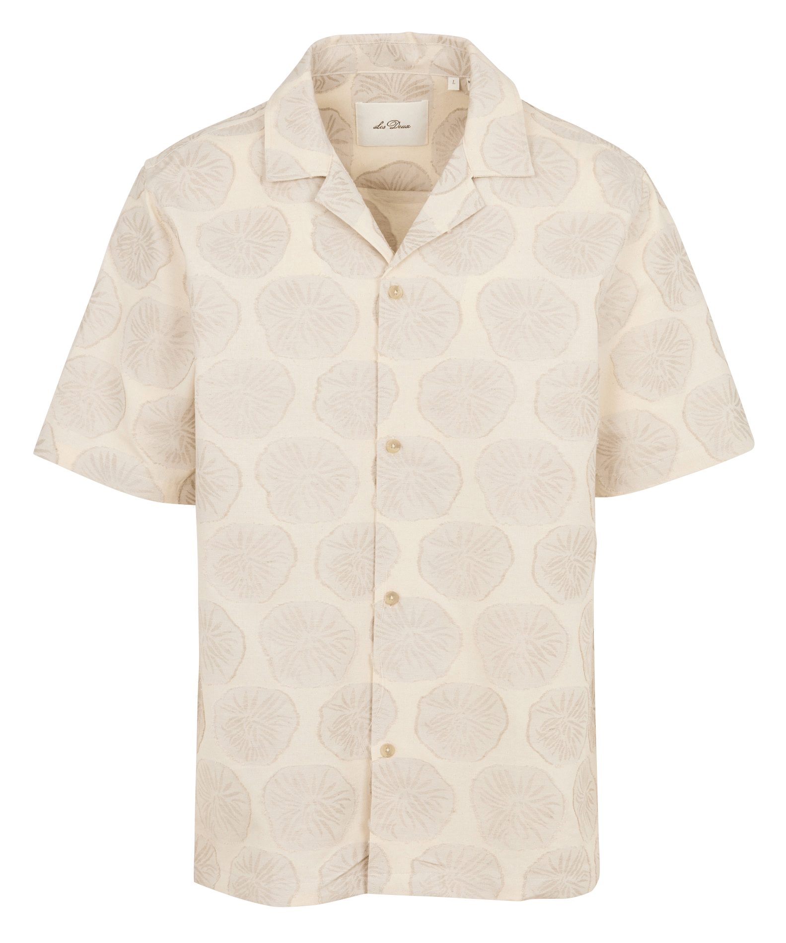 Chemise brodée en coton mélangé LES DEUX Beige