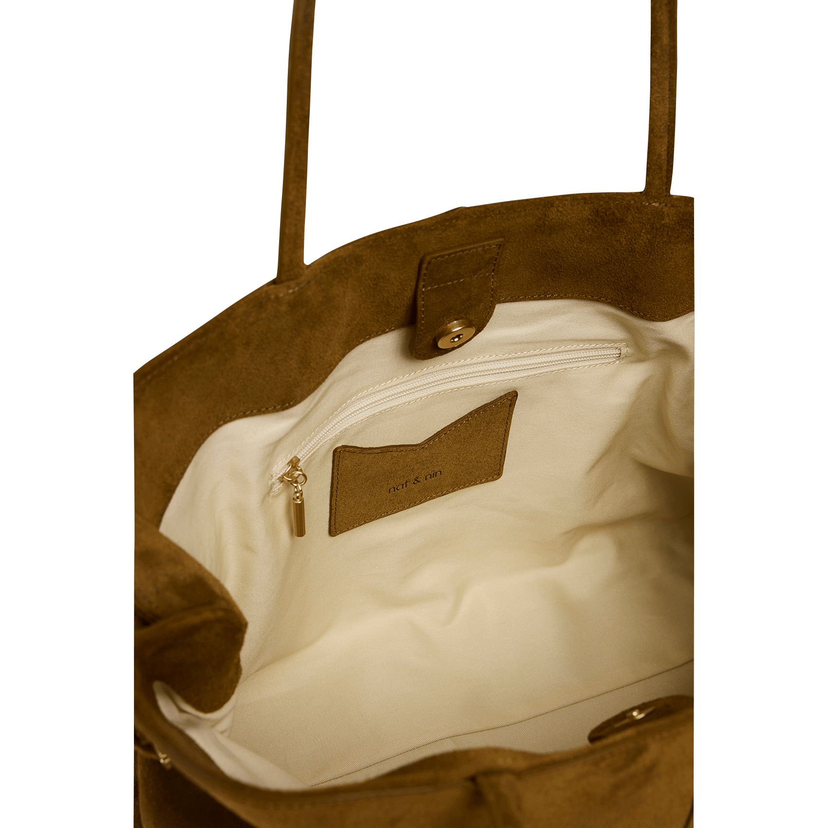 Leather tote bag NAT & NIN Brown