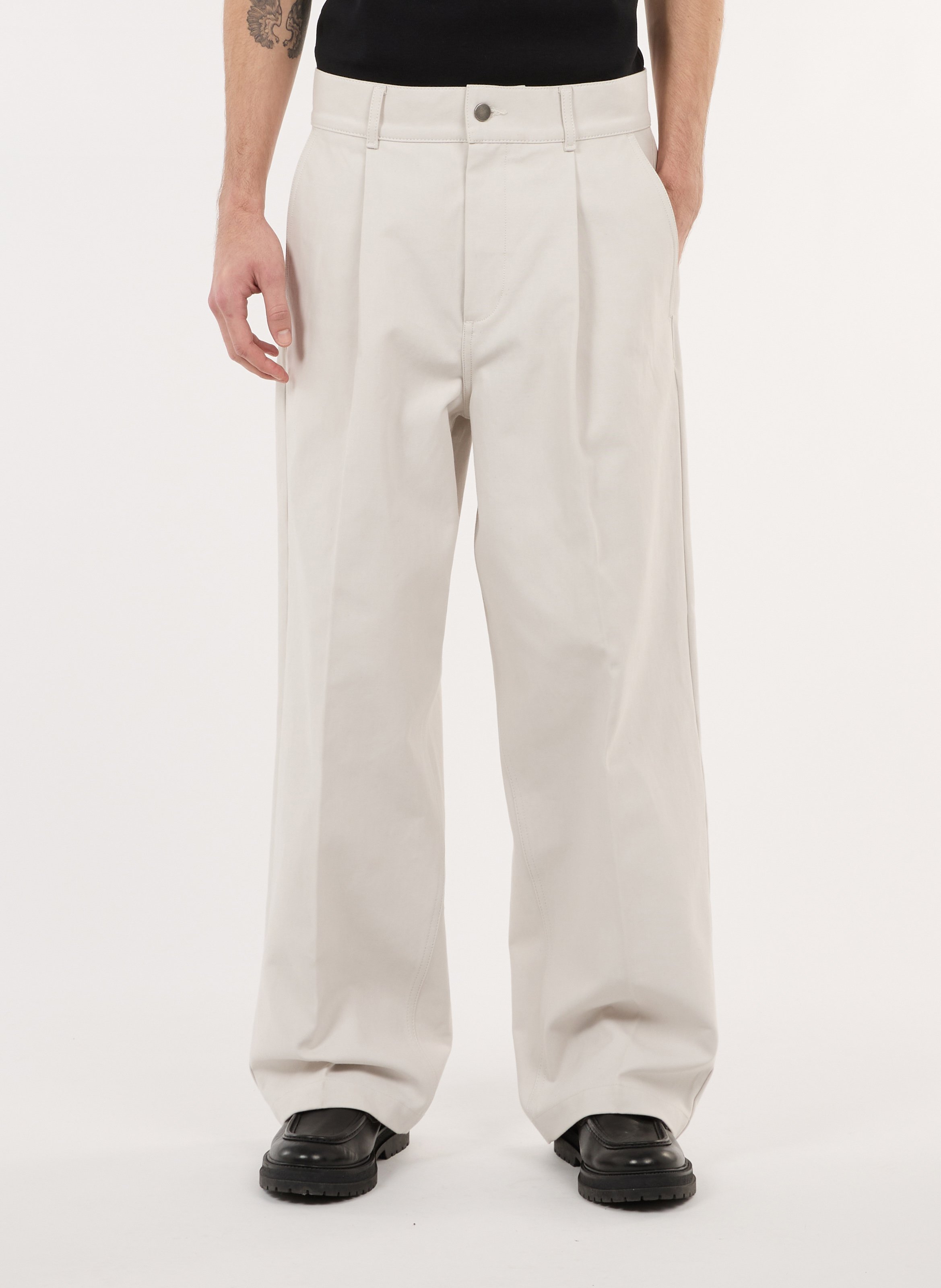 Gerade geschnittene Baumwollhose SAISON 1865 Beige