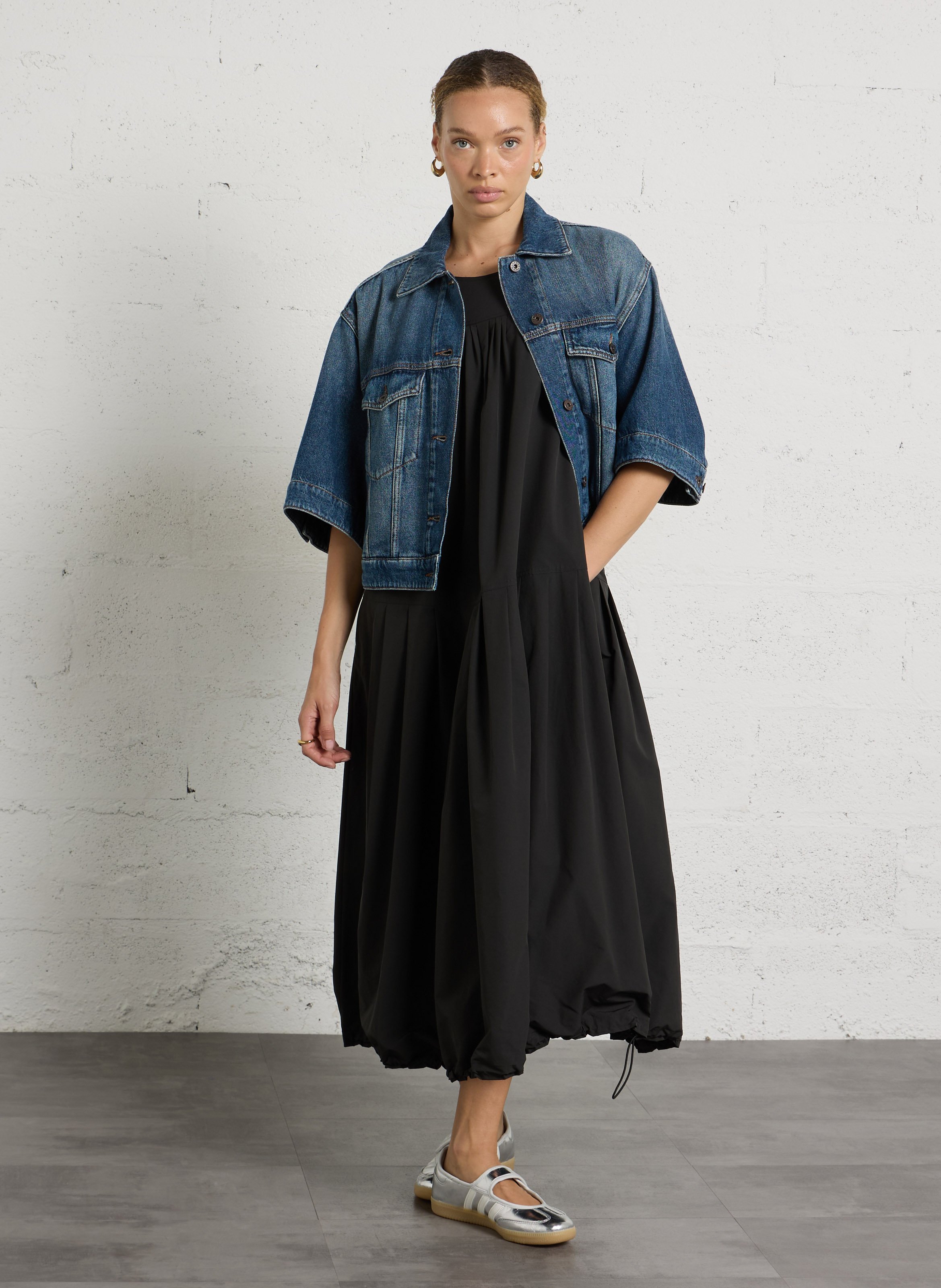Gerade Jeansjacke mit kurzen Ärmeln MAX MARA WEEK END Blau