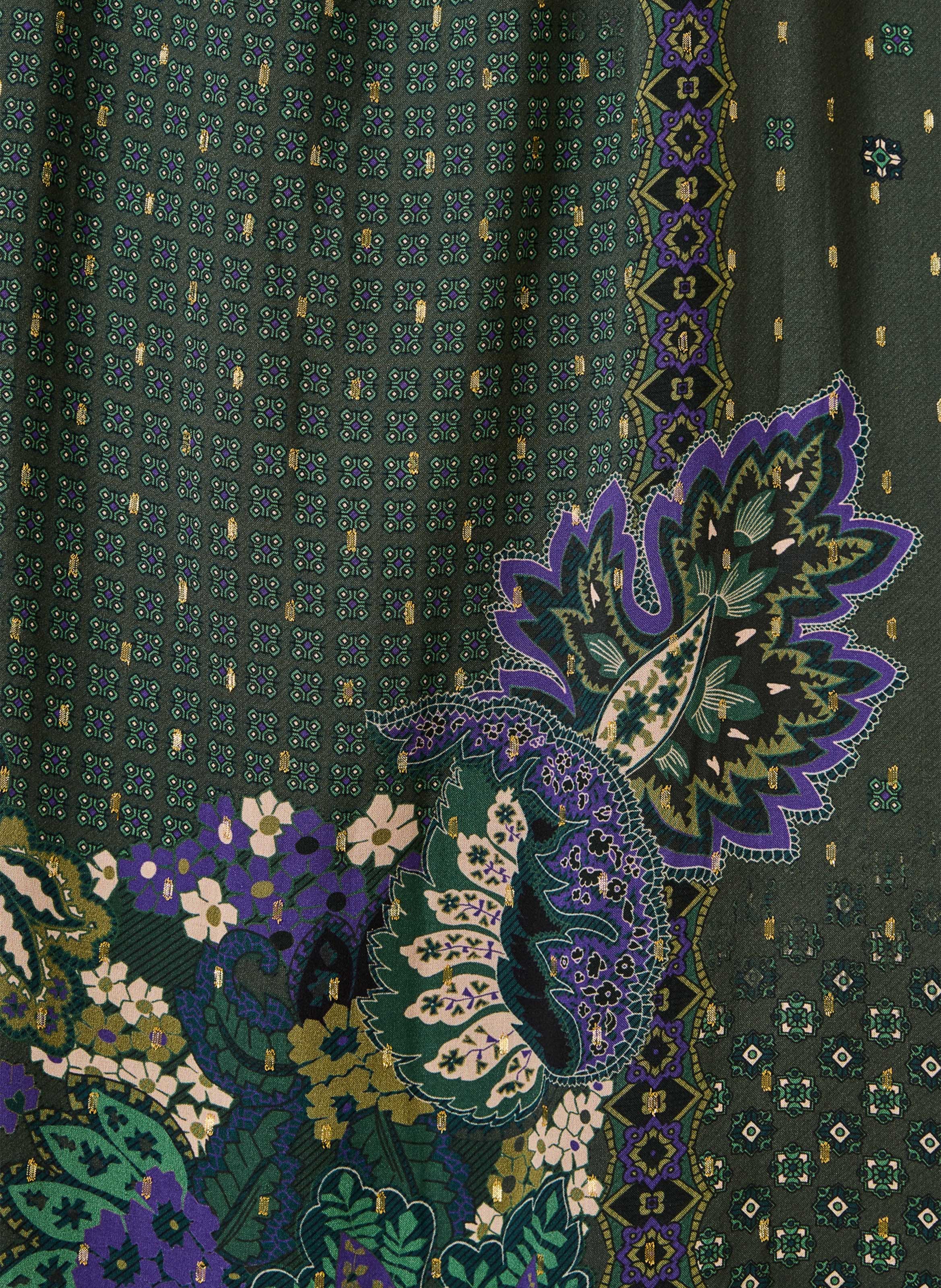 Robe droite courte à imprimé | Vert LA FEE MARABOUTEE Femme