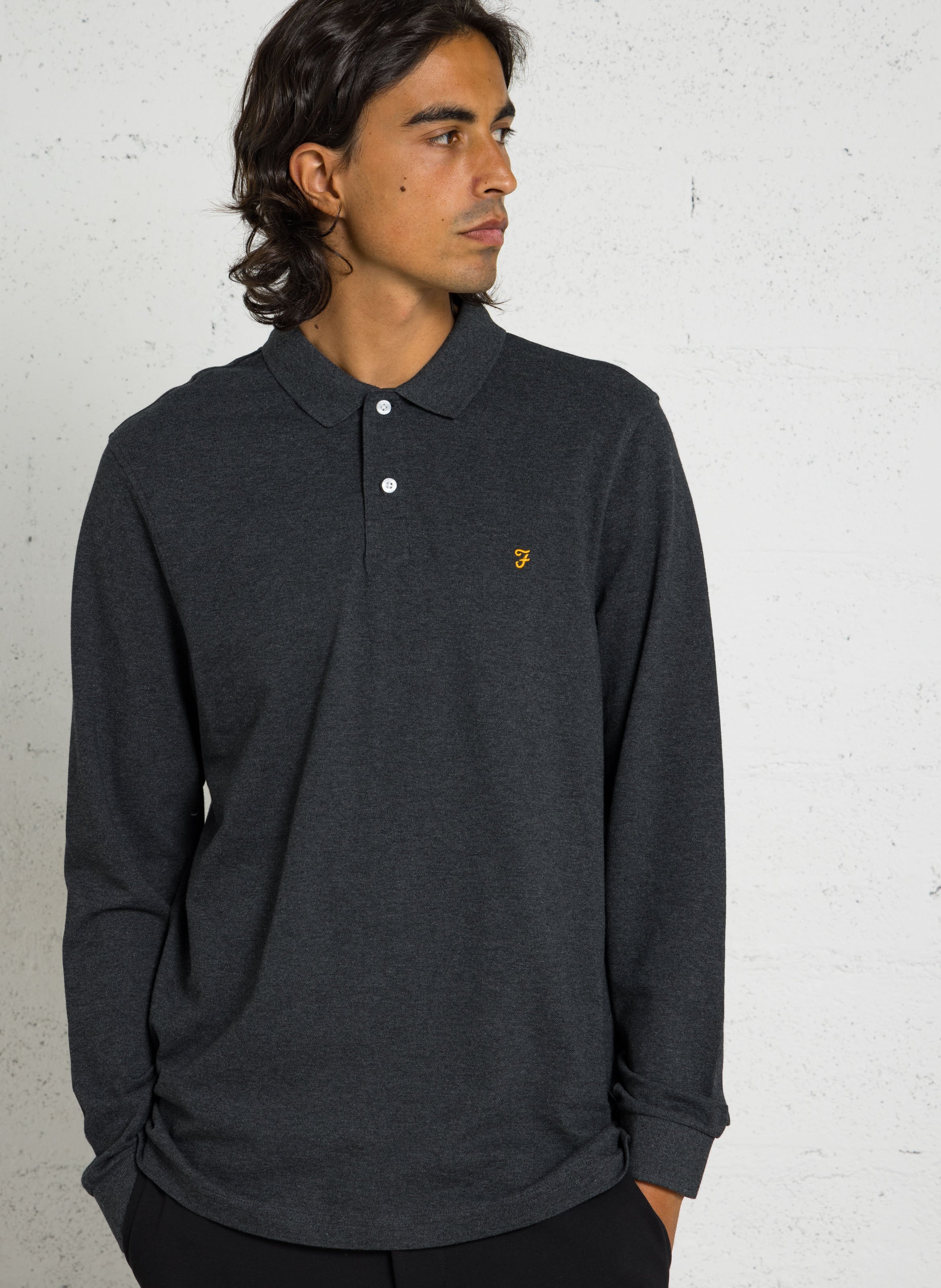 Polo manches longues en coton  FARAH
