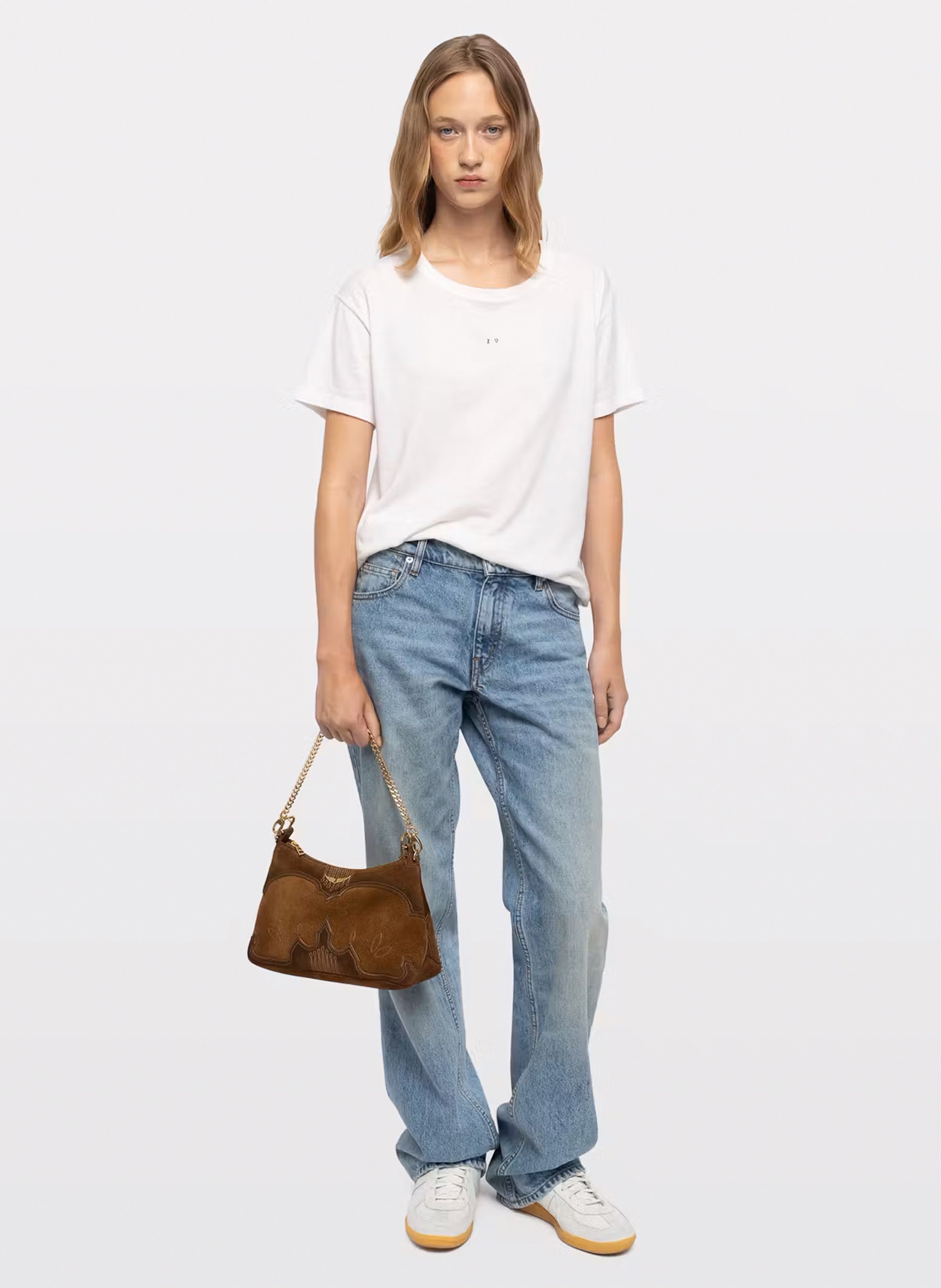 Sac bandoulière en cuir ZADIG&VOLTAIRE Marron