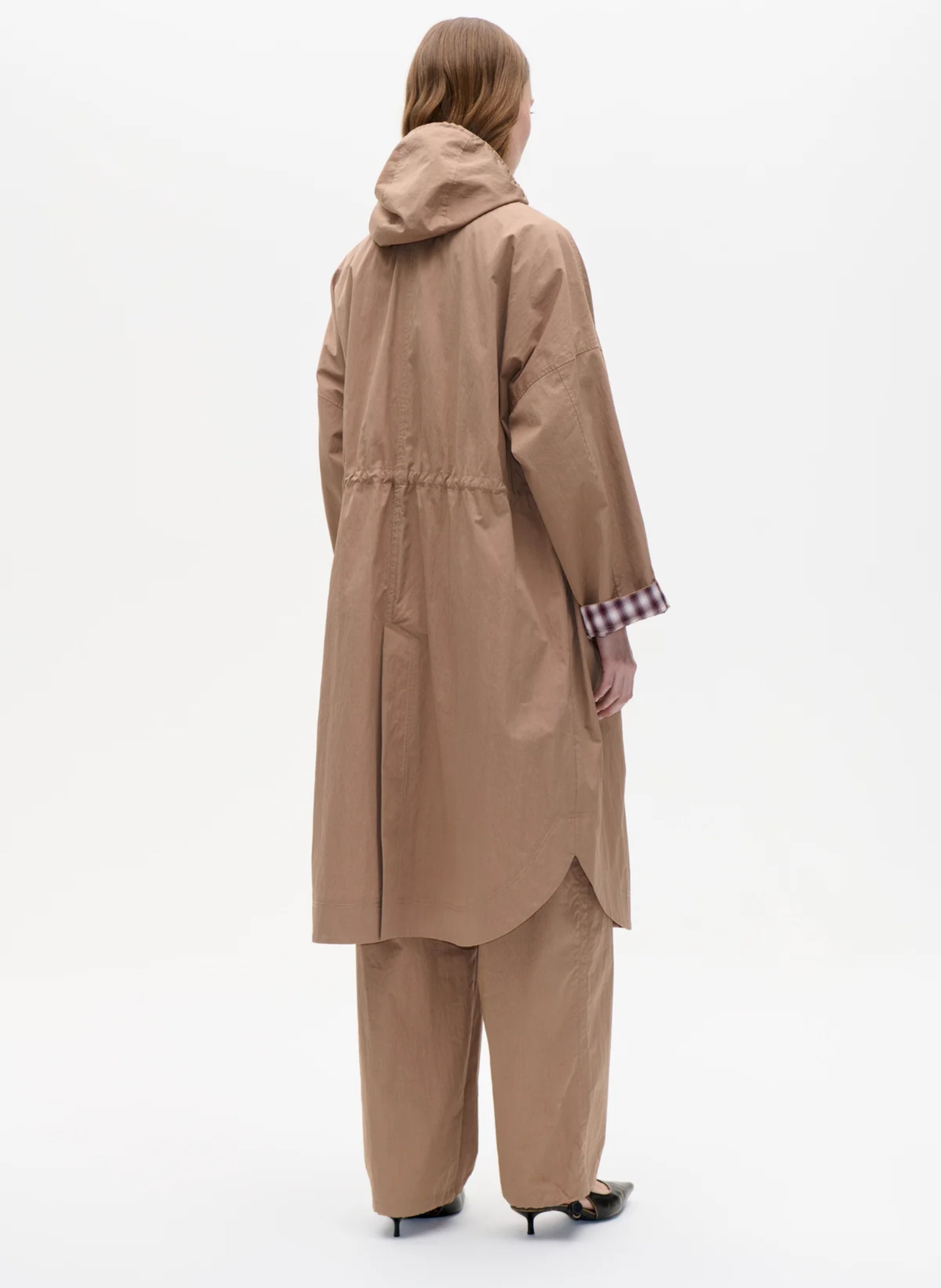 Loose-fitting high-neck solid coat BAUM UND PFERDGARTEN Beige