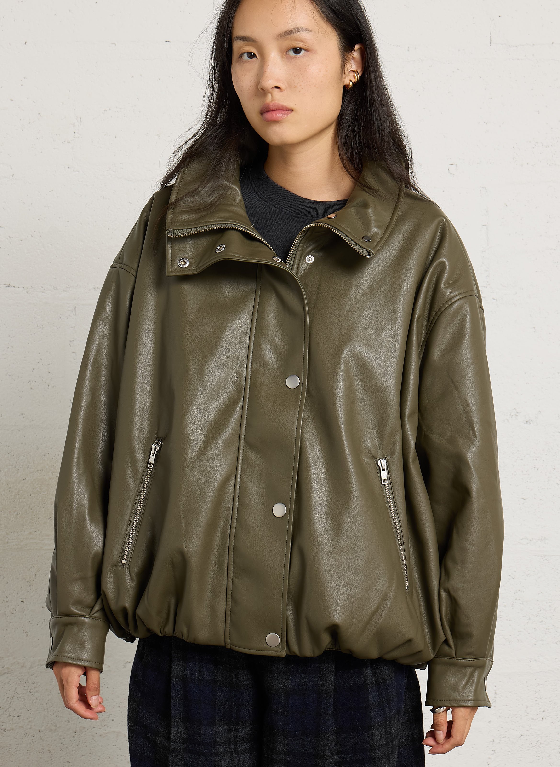 Weite Jacke mit Stehkragen BELLEROSE Khaki