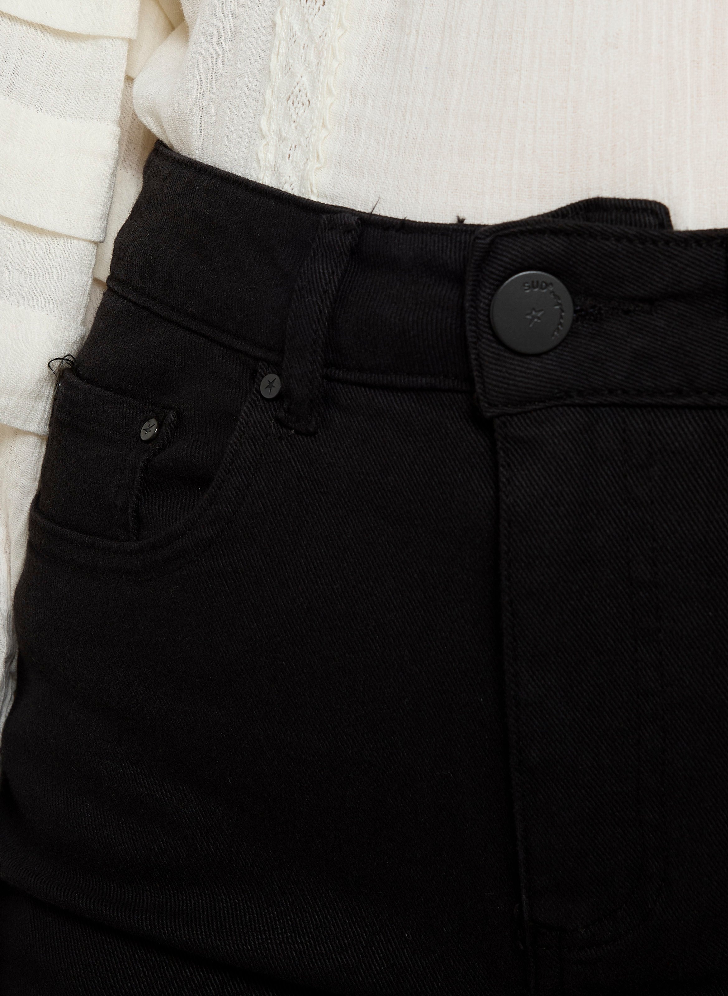 Cotton-blend straight-leg jeans SUD EXPRESS Black