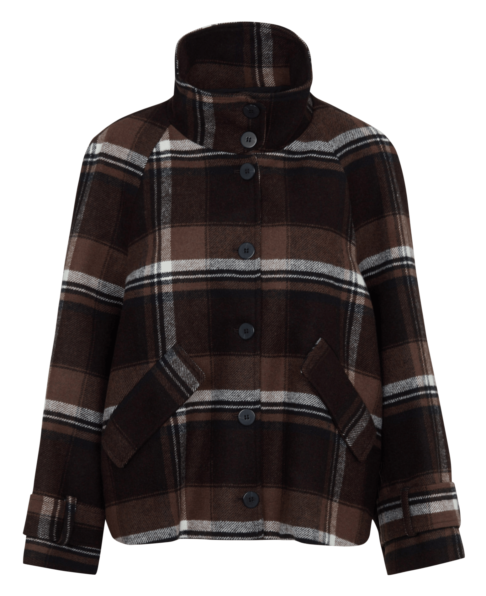 Manteau ample col montant PLEASE Noir