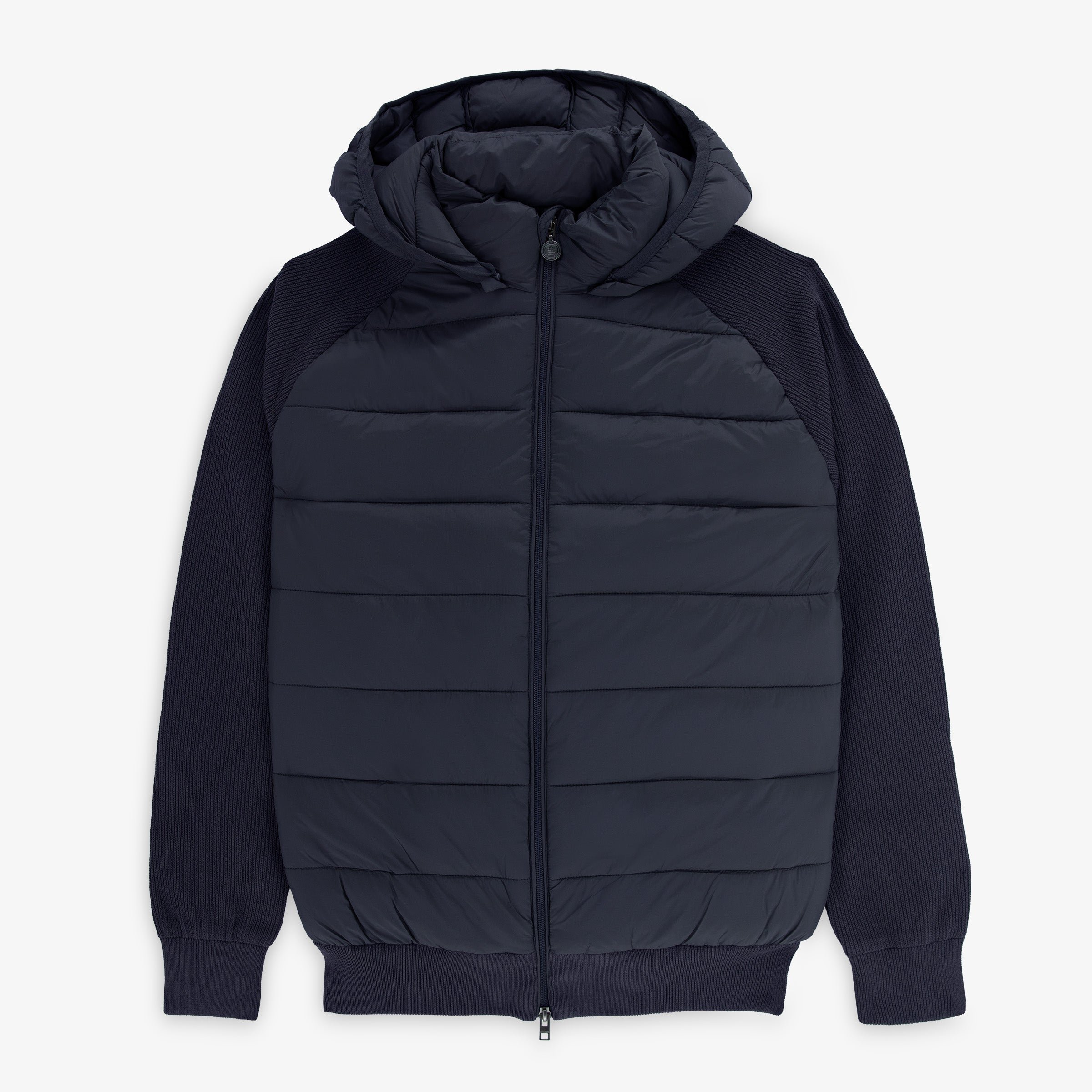 Hooded parka with a quilted front SERGE BLANCO Blue
