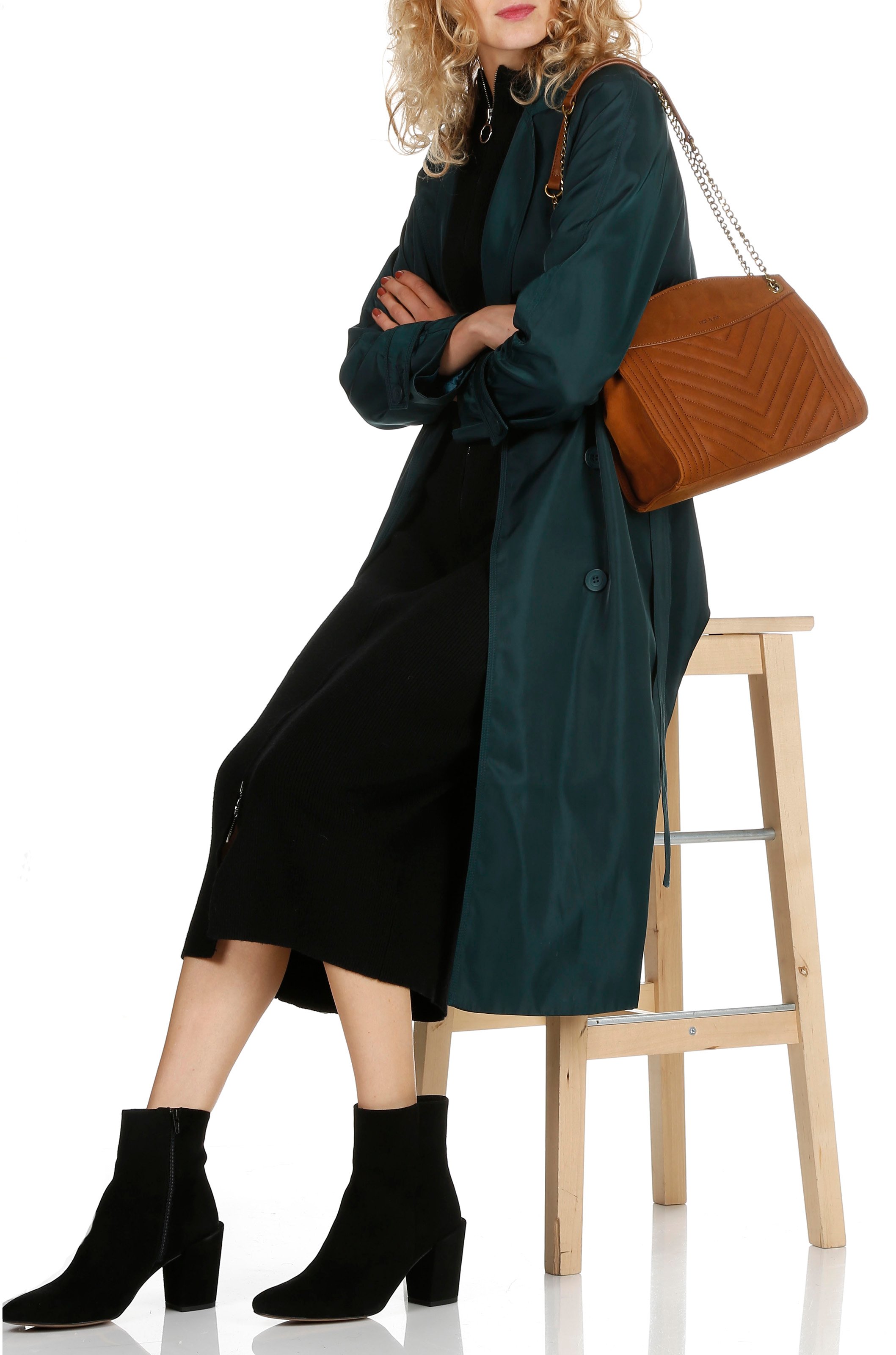 Quilted leather bag NAT & NIN Brown