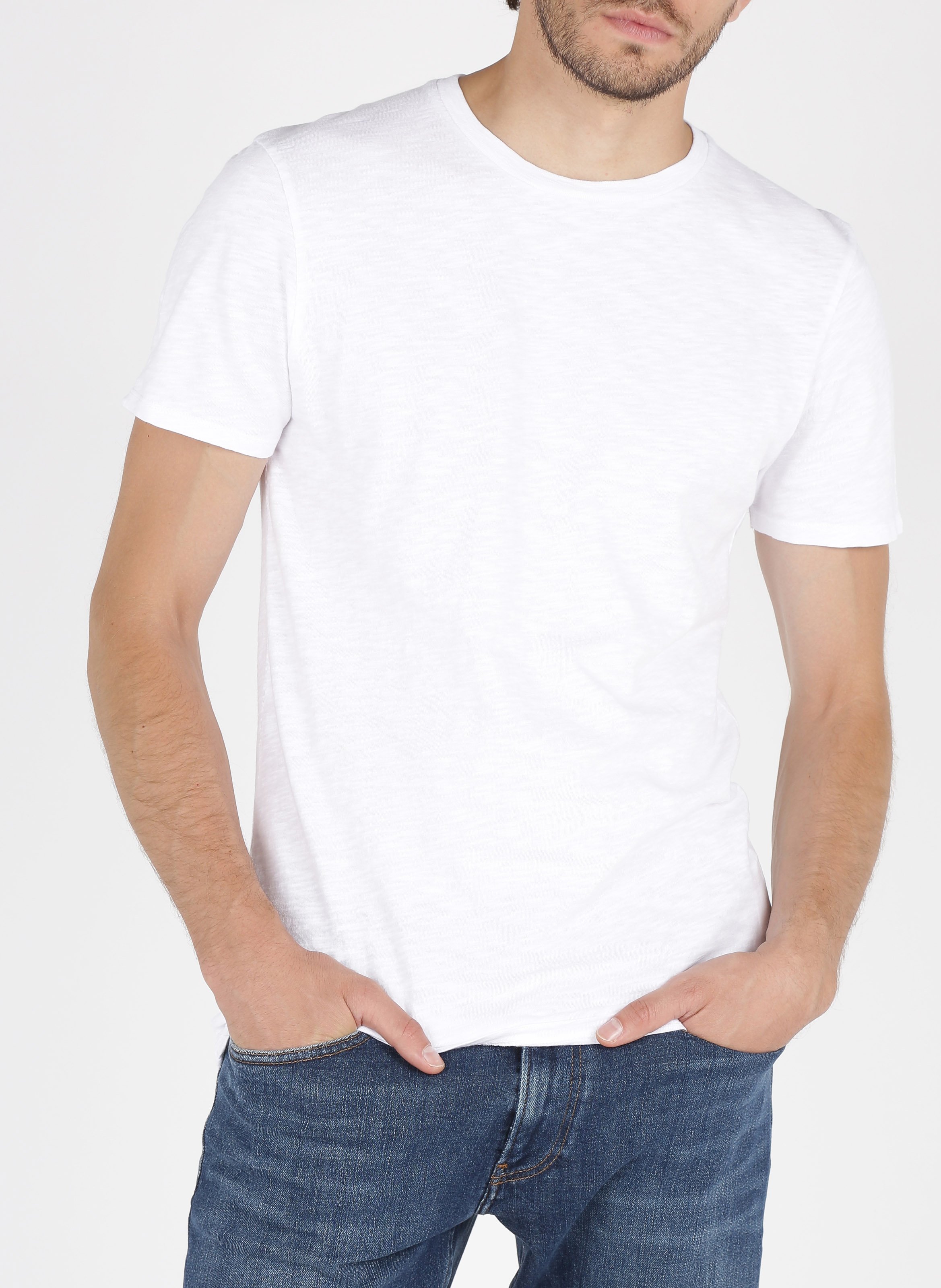 Tee-shirt regular-fit à col rond en coton AMERICAN VINTAGE