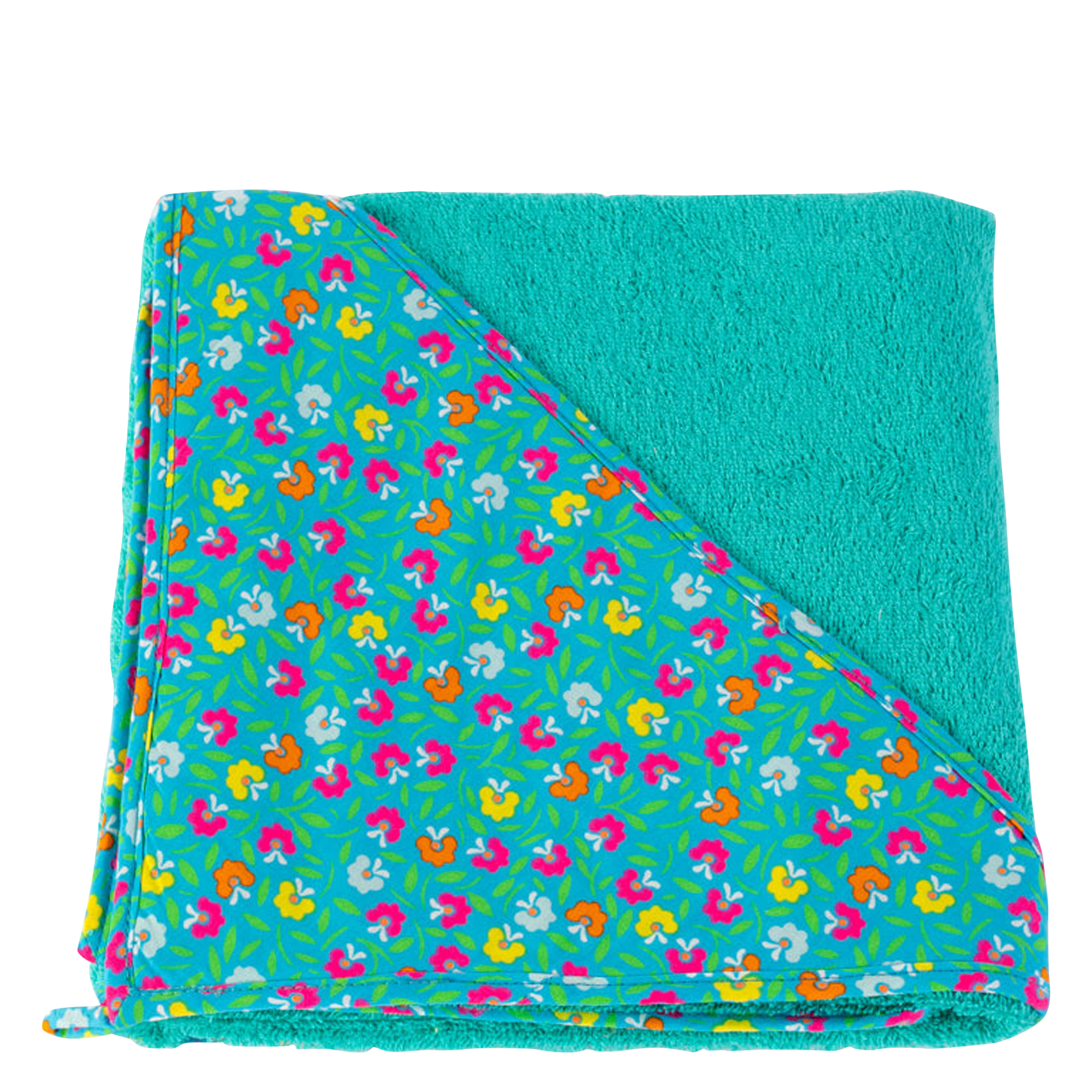 Cape de bain imprimé fleuri en coton  PETIT PAN