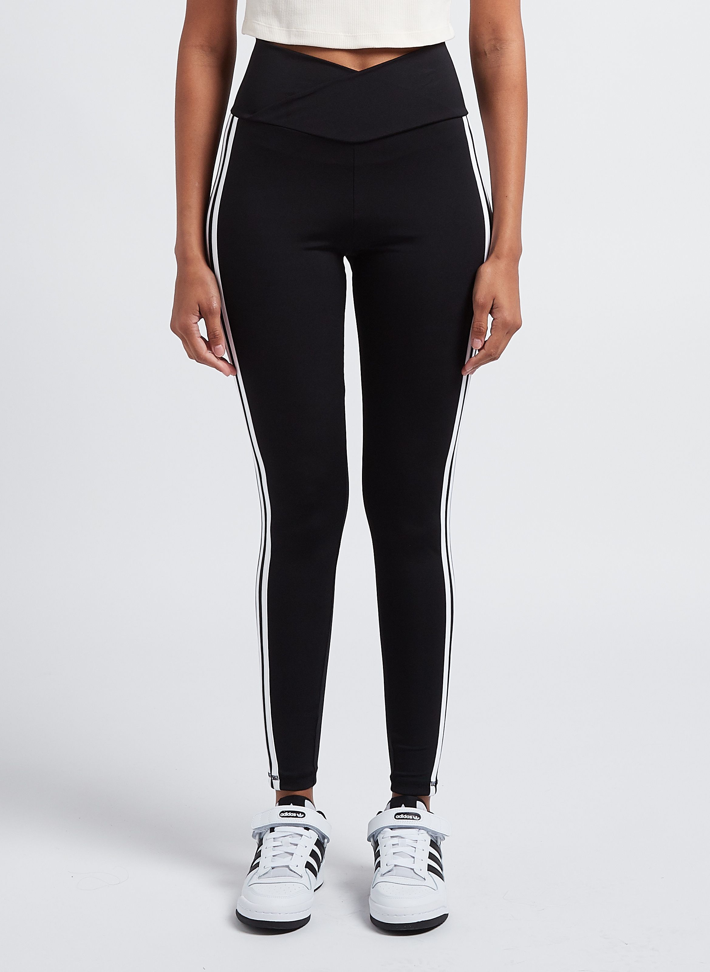 Legging Bandes Lat rales Black Adidas Femme Place des Tendances