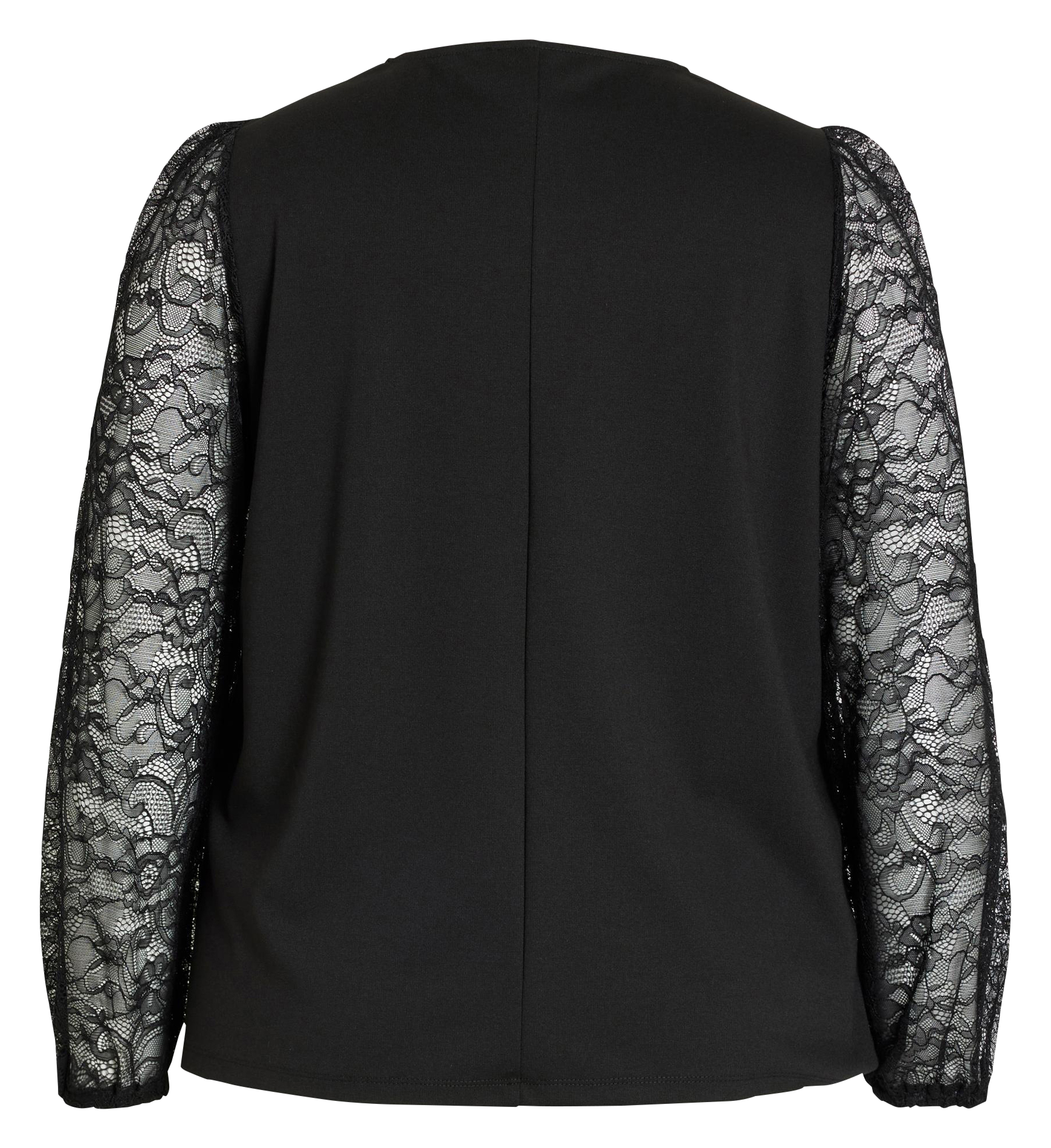 Top col rond en dentelle  EVOKED Noir