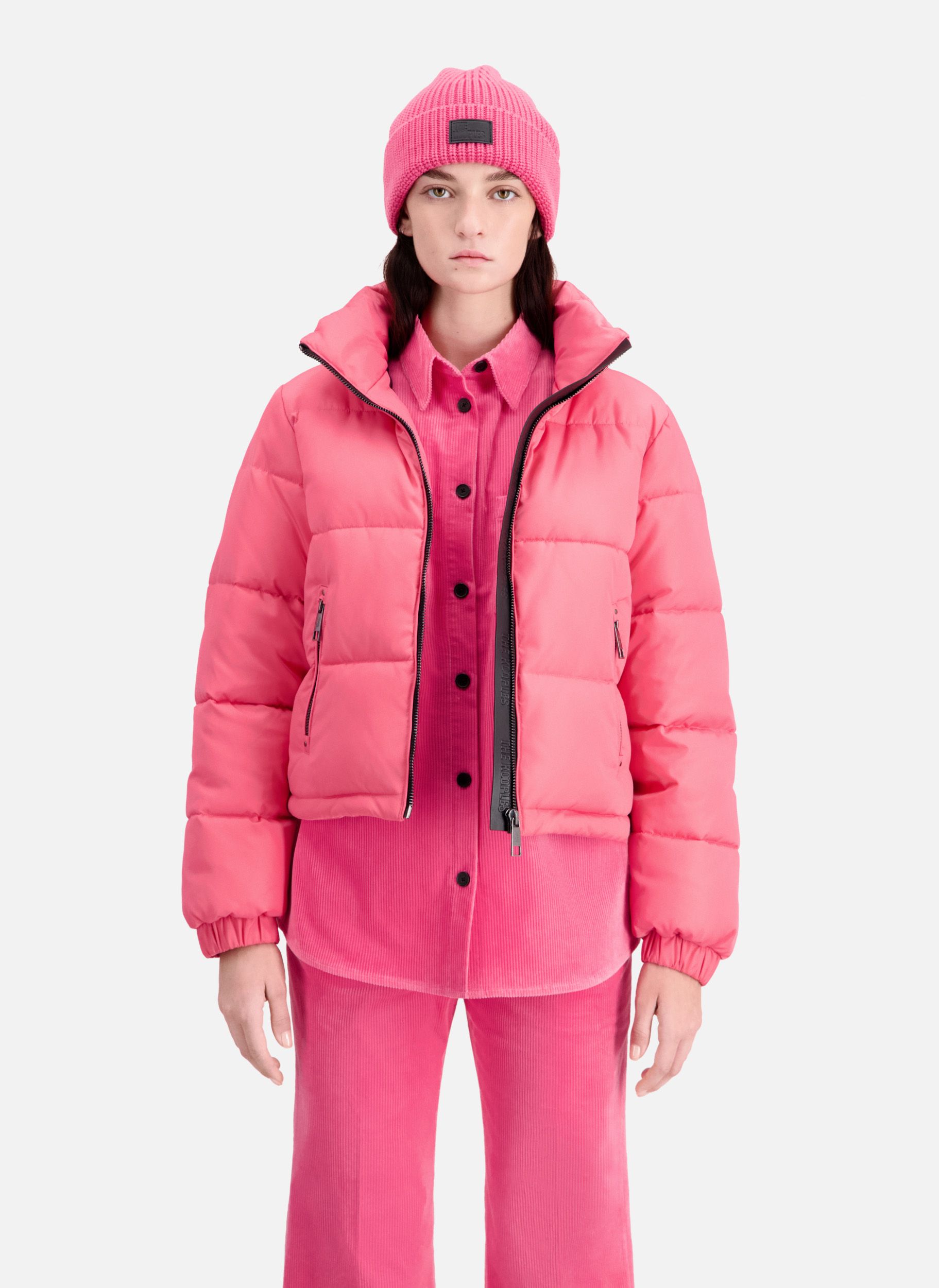 Doudoune Courte Col Montant Fushia The Kooples Femme Place des