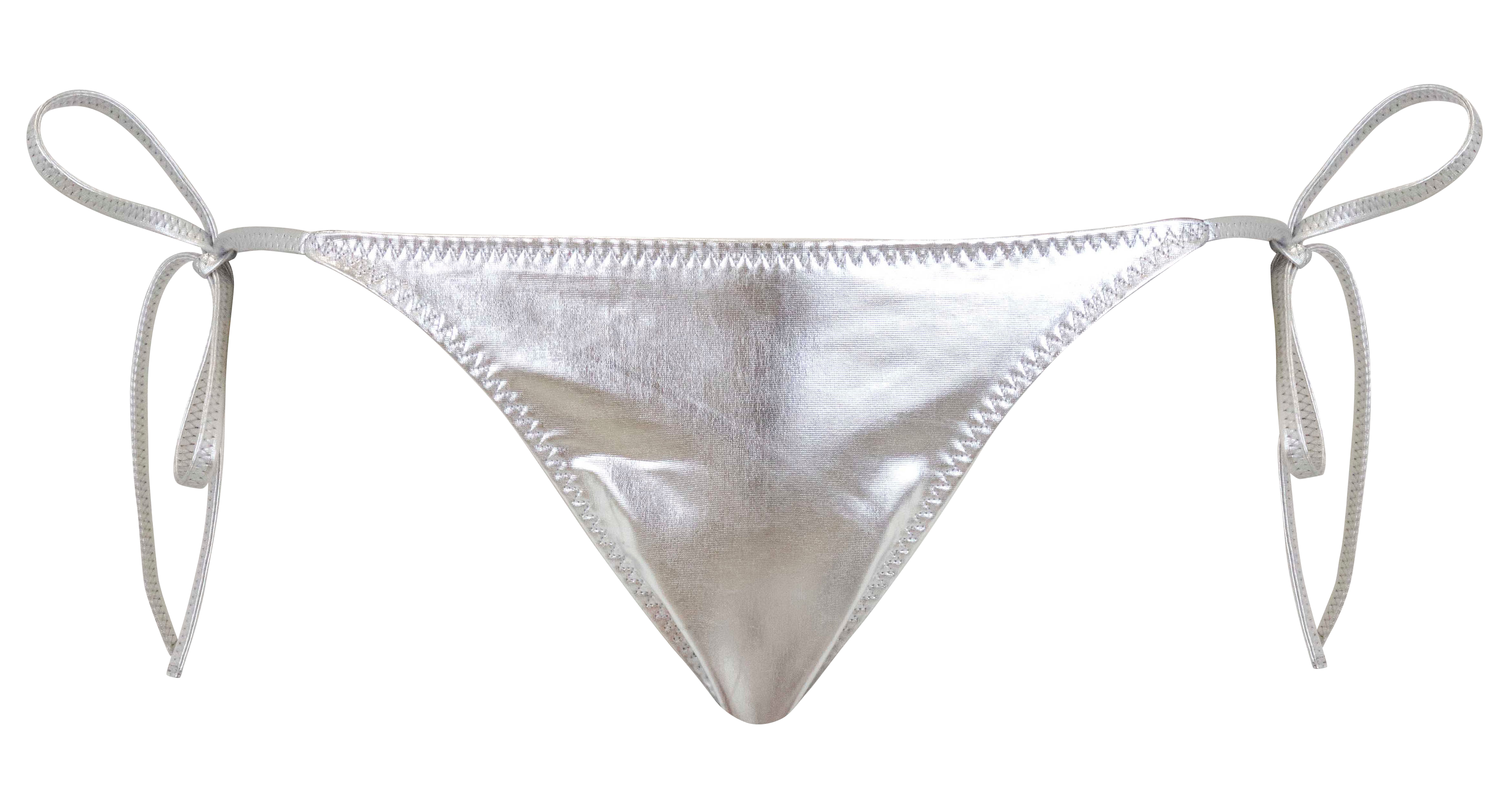 Metallic-Bikinihose LOVE STORIES Silber