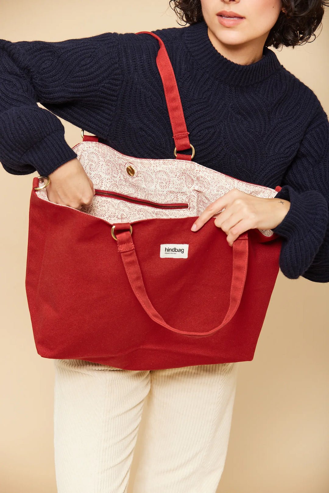 Cotton tote bag Red