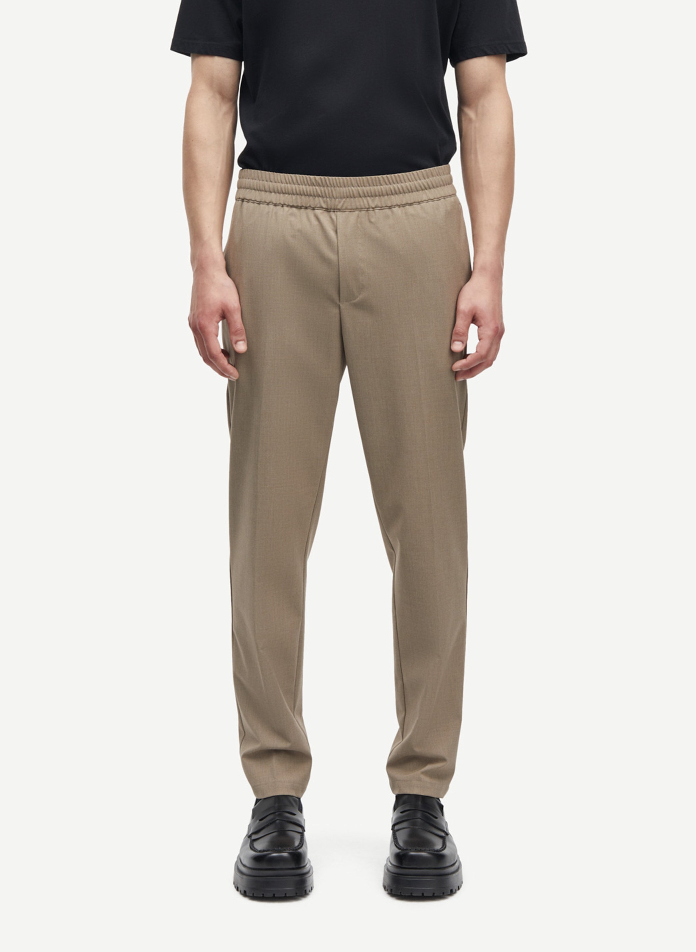 Rechte broek van gemengde gerecyclede vezels SAMSOE SAMSOE Beige