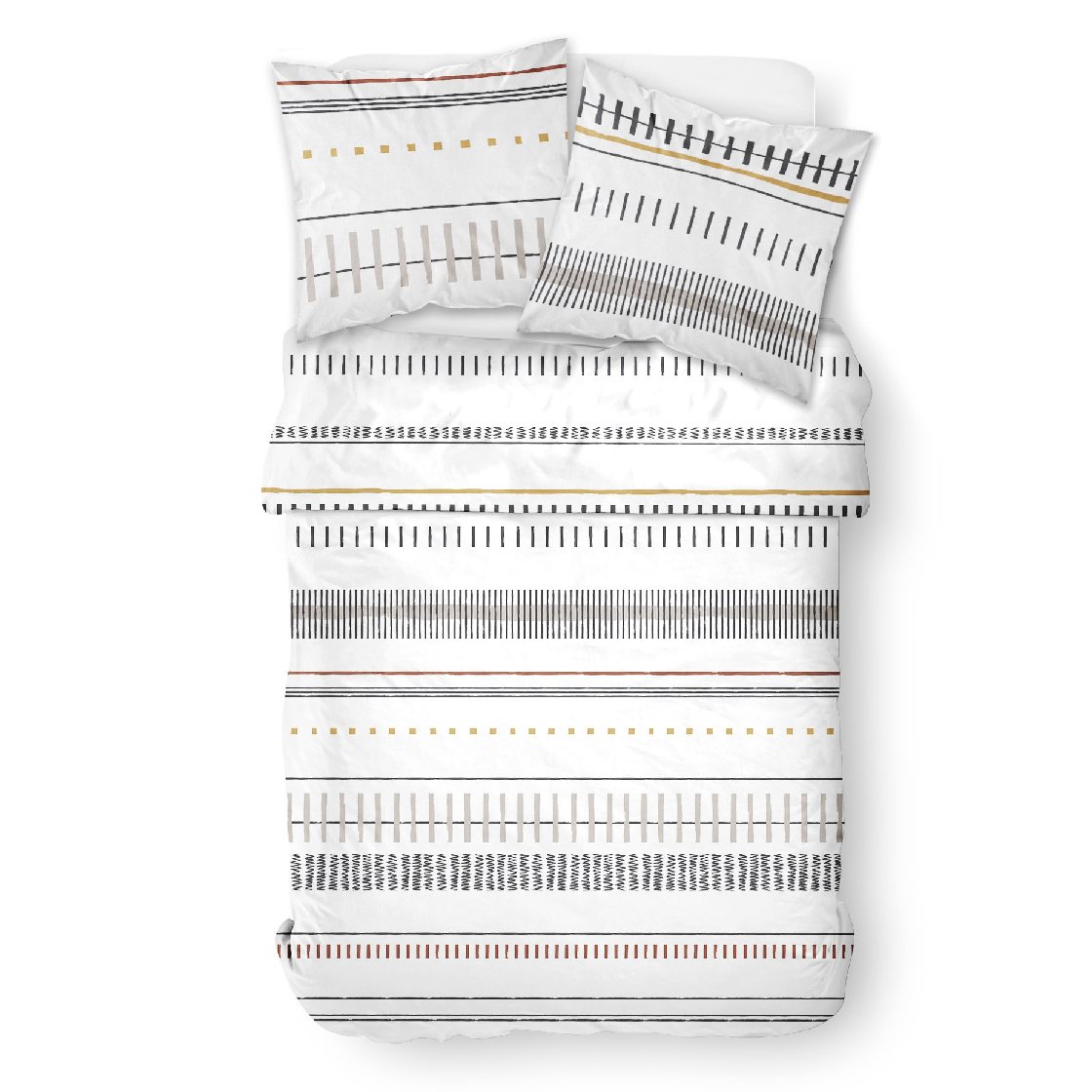 Printed cotton bedding set TODAY LINGE DE MAISON White
