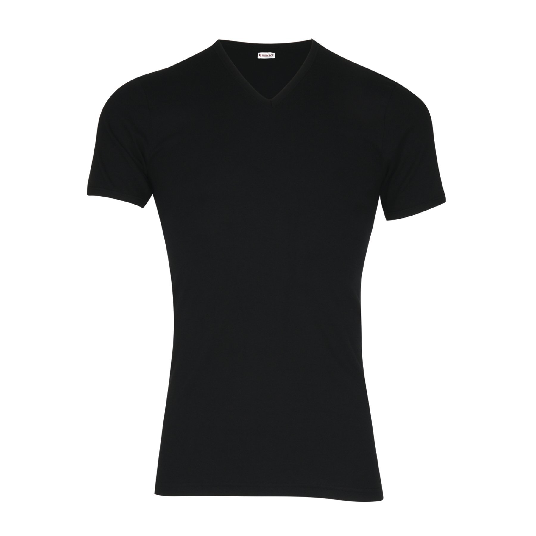 Premium pure cotton V-neck T-shirt Black