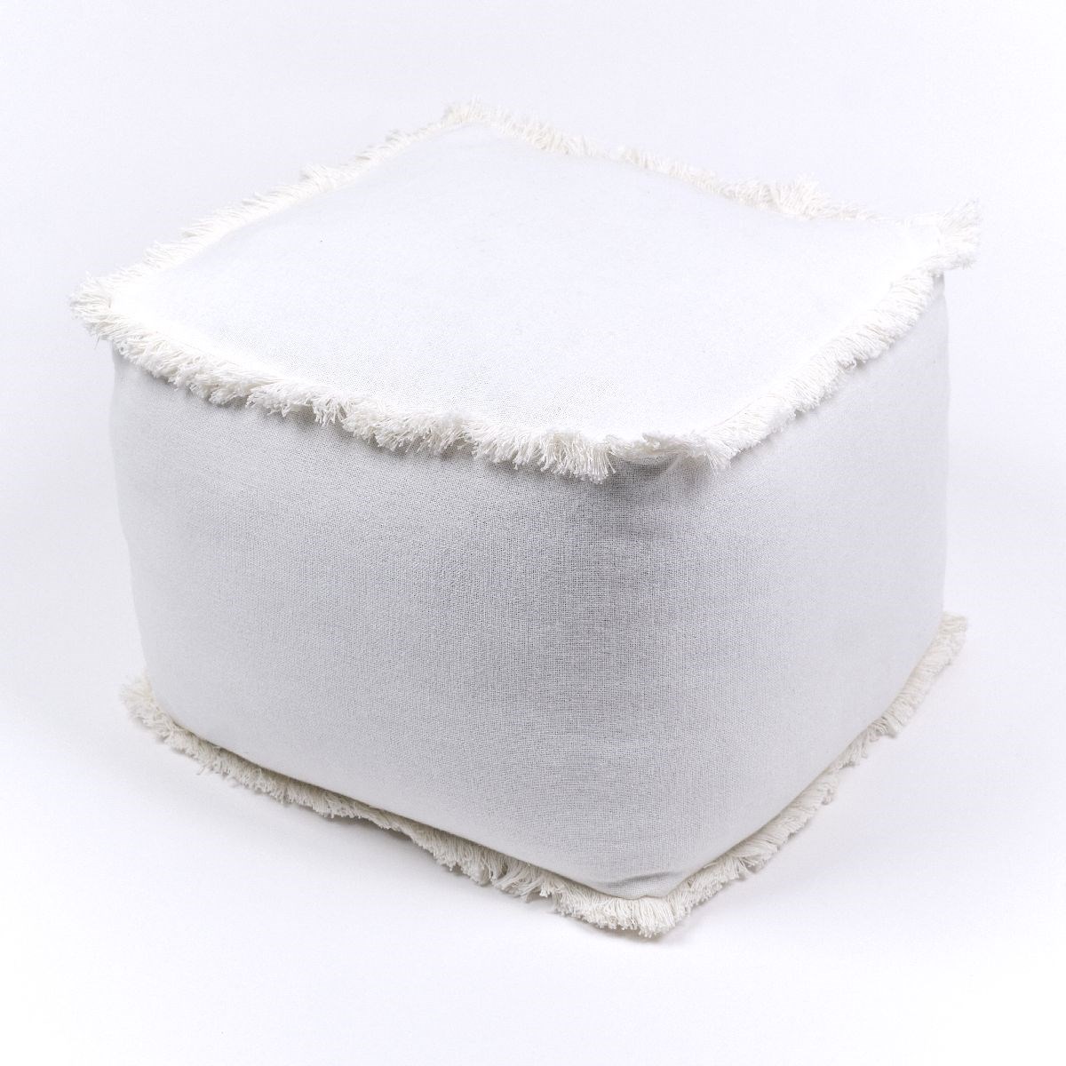 Cotton pouf White