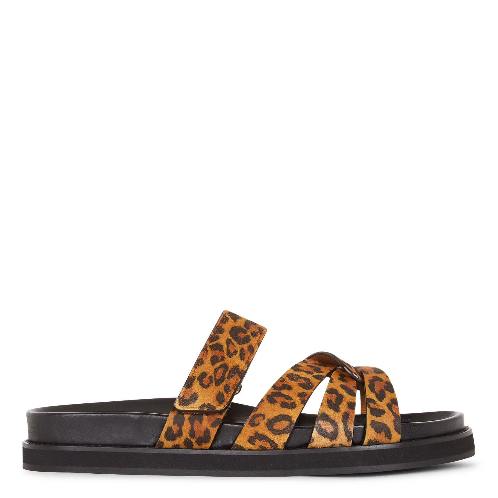 Aouda flat leather sandals BOBBIES Multicolored