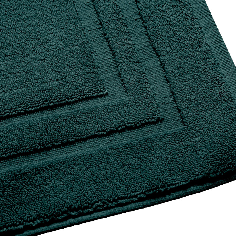 100% combed cotton bath mat COTON PUR Green