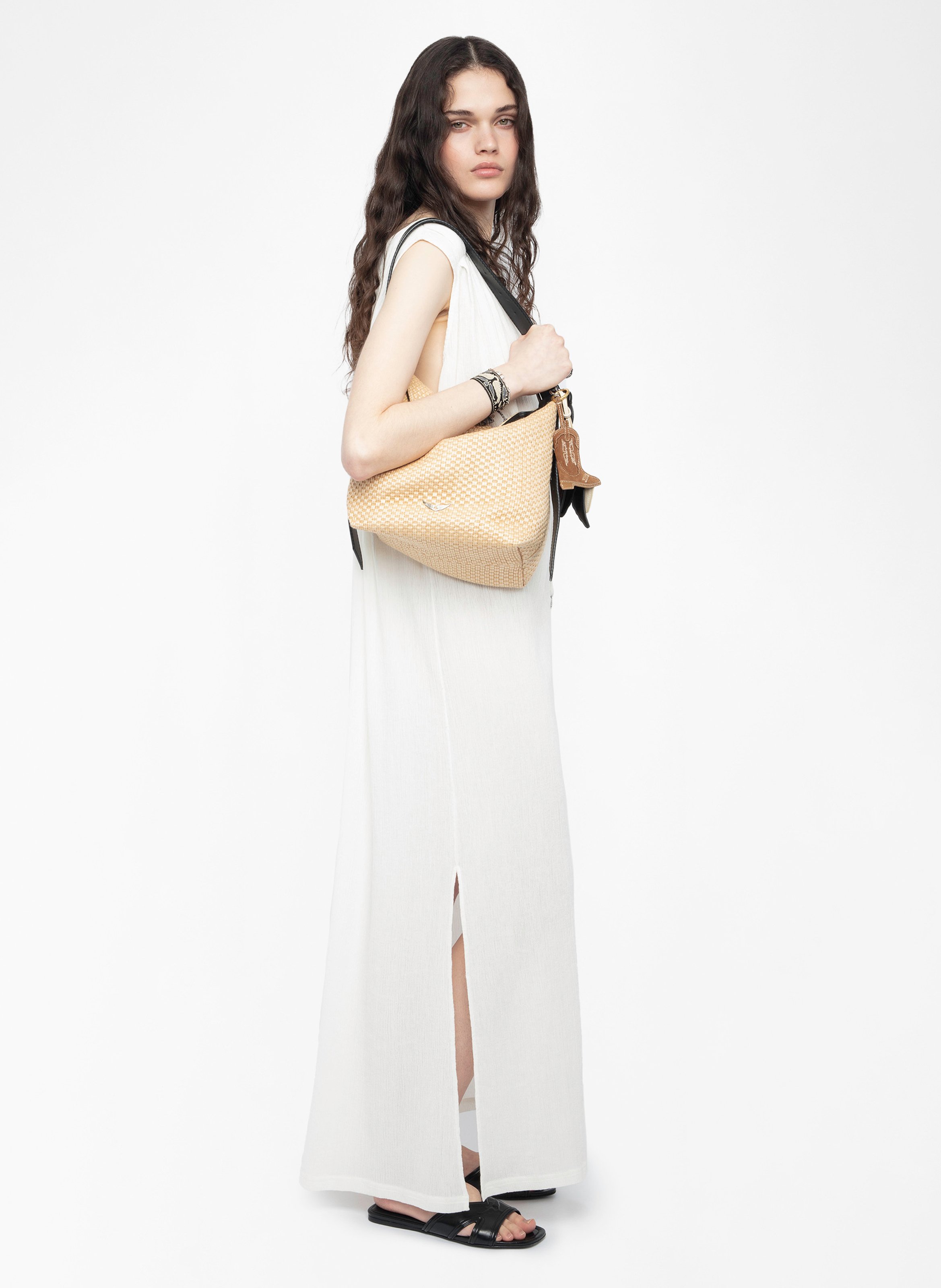 Robe longue col v ZADIG&VOLTAIRE Blanc