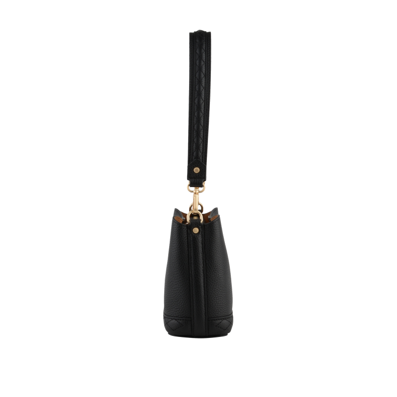 Satchel - cowhide leather POURCHET Black