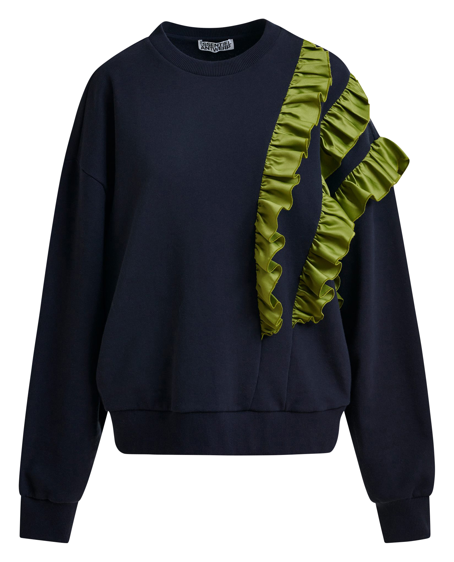 Sweat col rond en coton mélangé ESSENTIEL ANTWERP Bleu