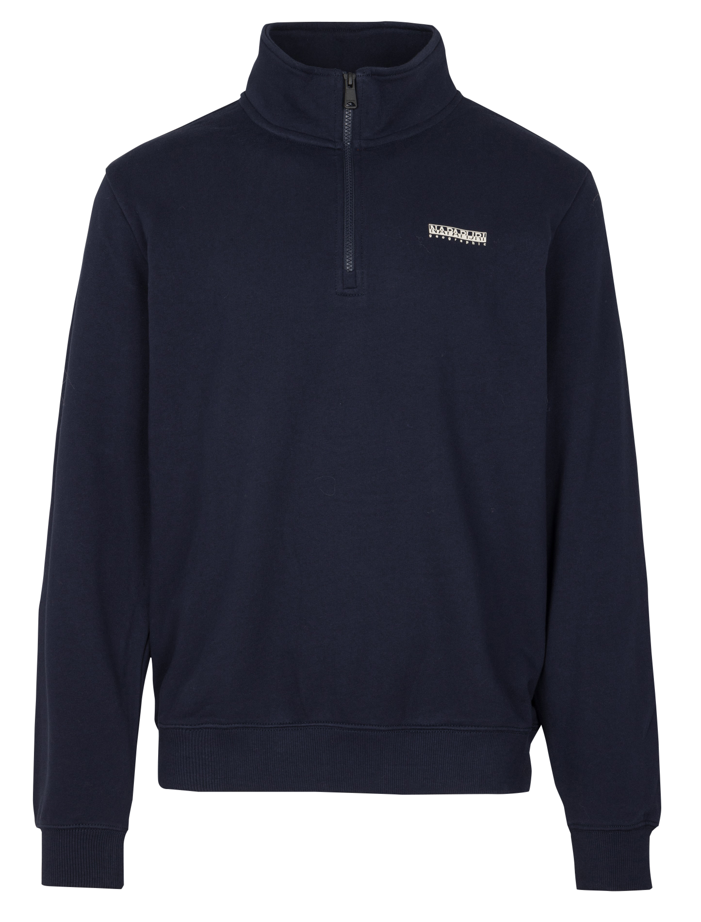 Sweat droit col montant en coton NAPAPIJRI Bleu