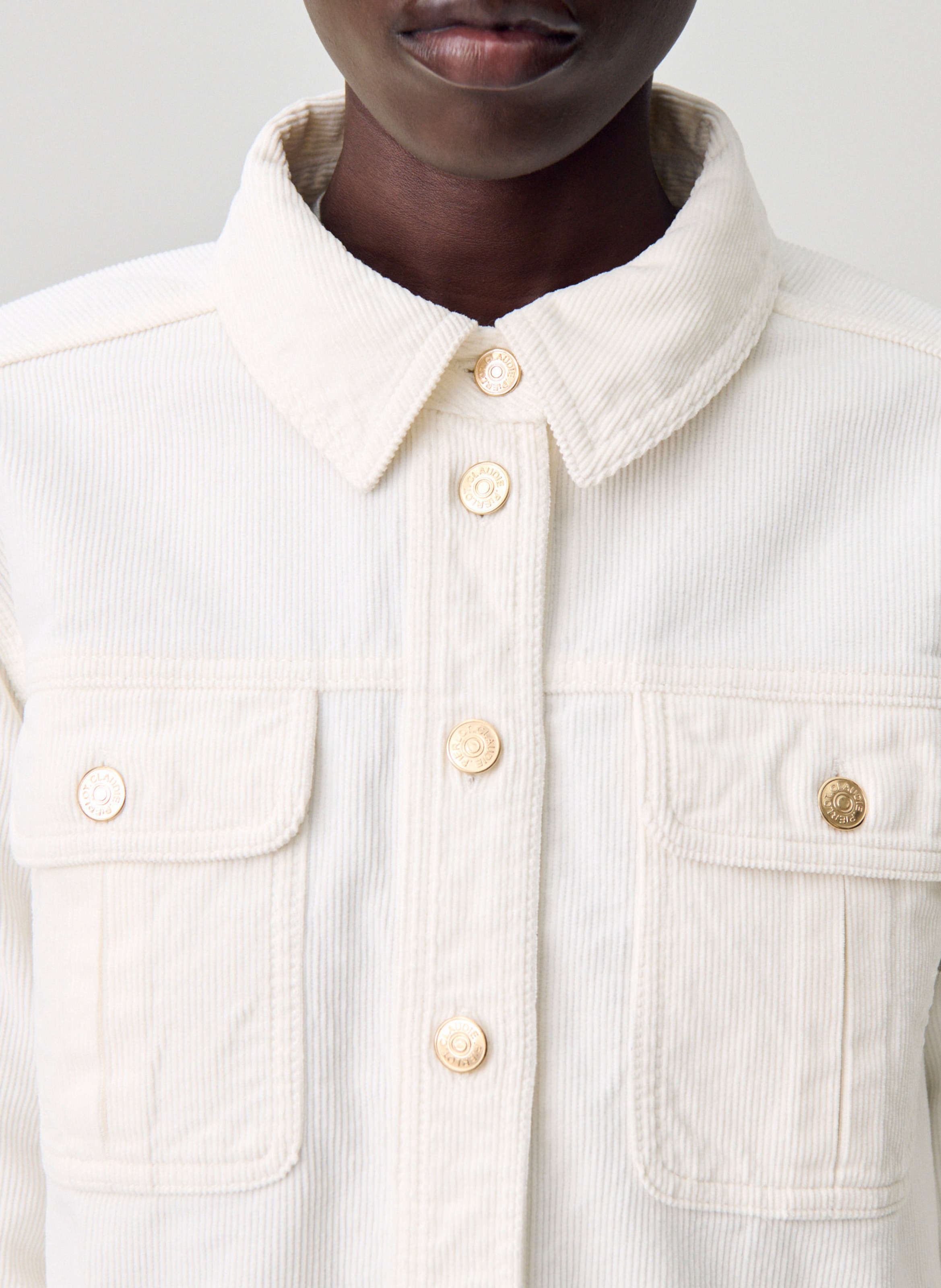 Oversized plain cotton shirt CLAUDIE PIERLOT Beige