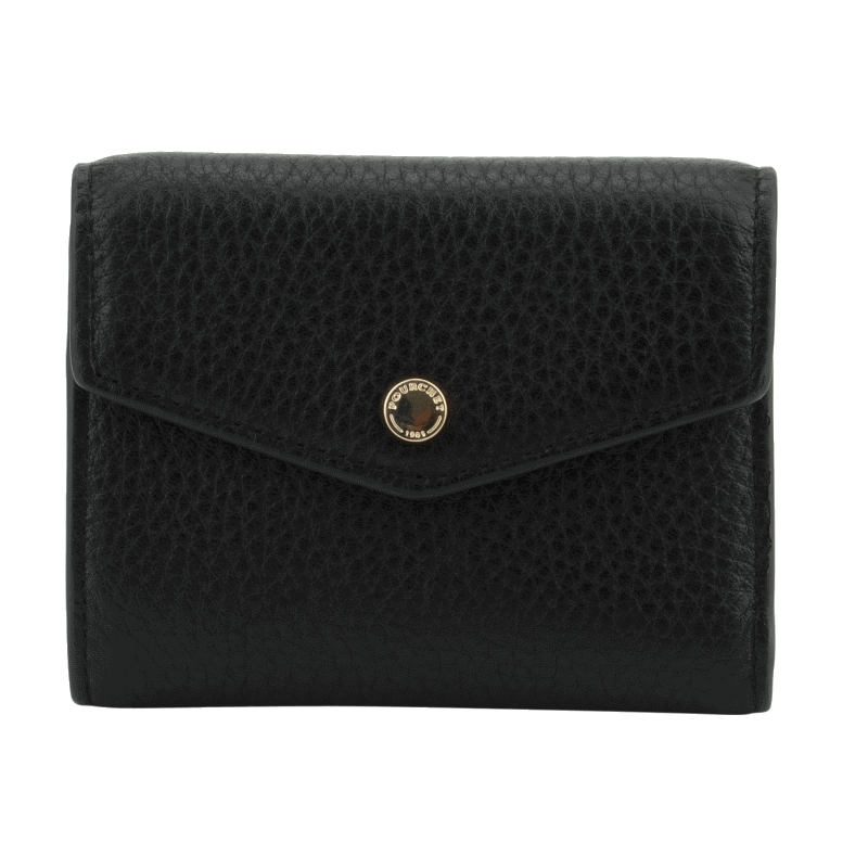 Leather coin purse POURCHET Black