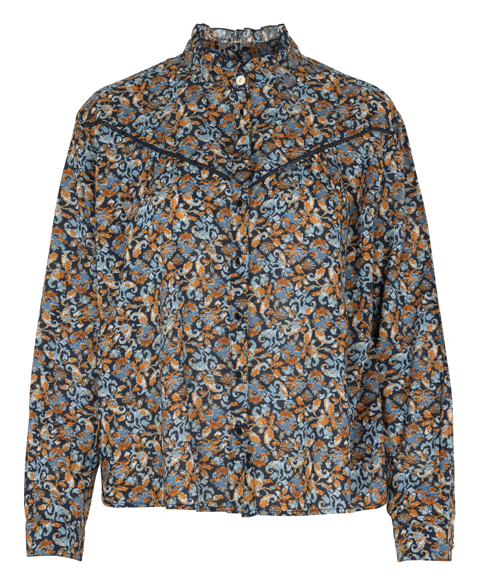 Printed jacket with round neck I CODE Blue