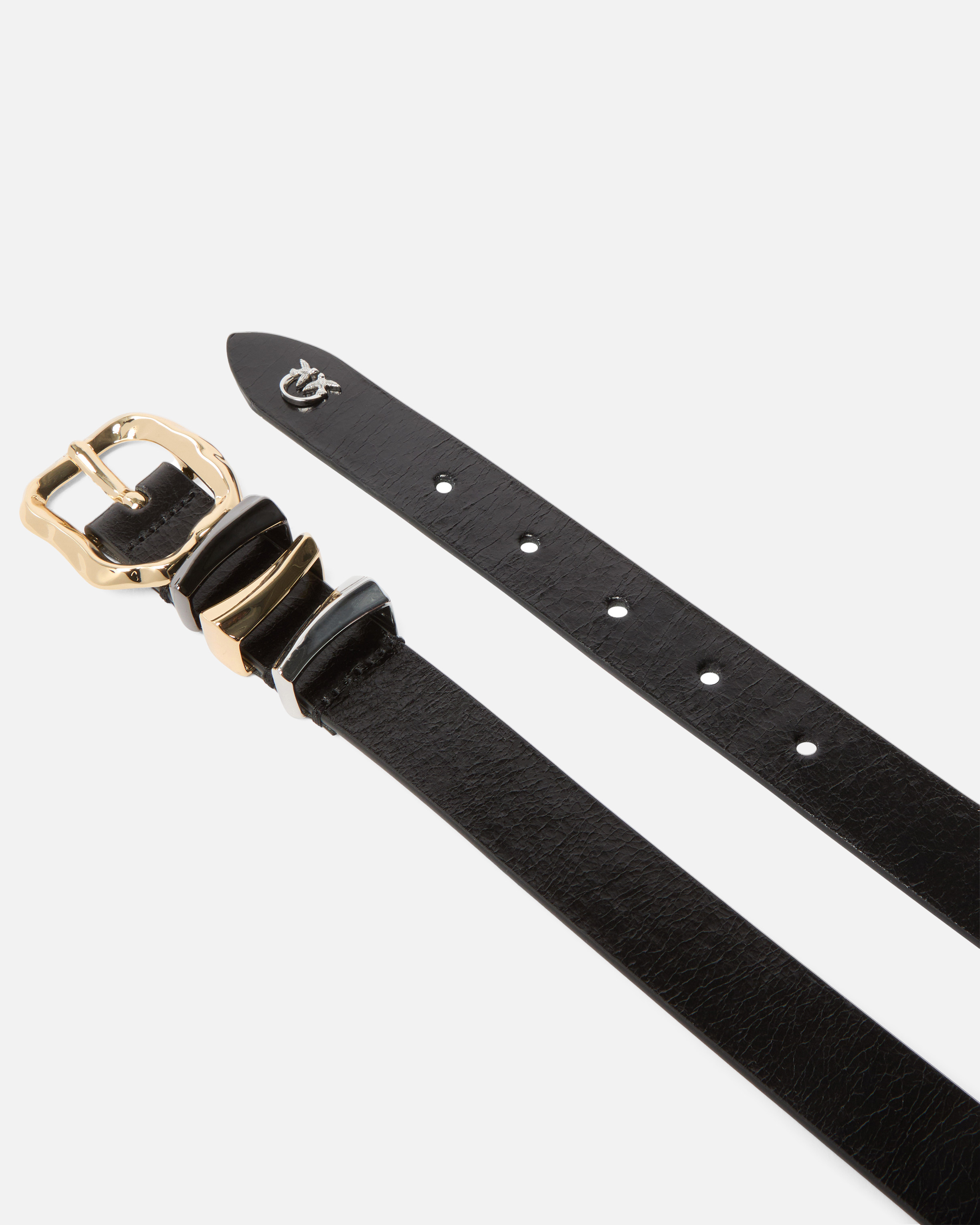 Belt with love birds logo 2 cm PINKO Black
