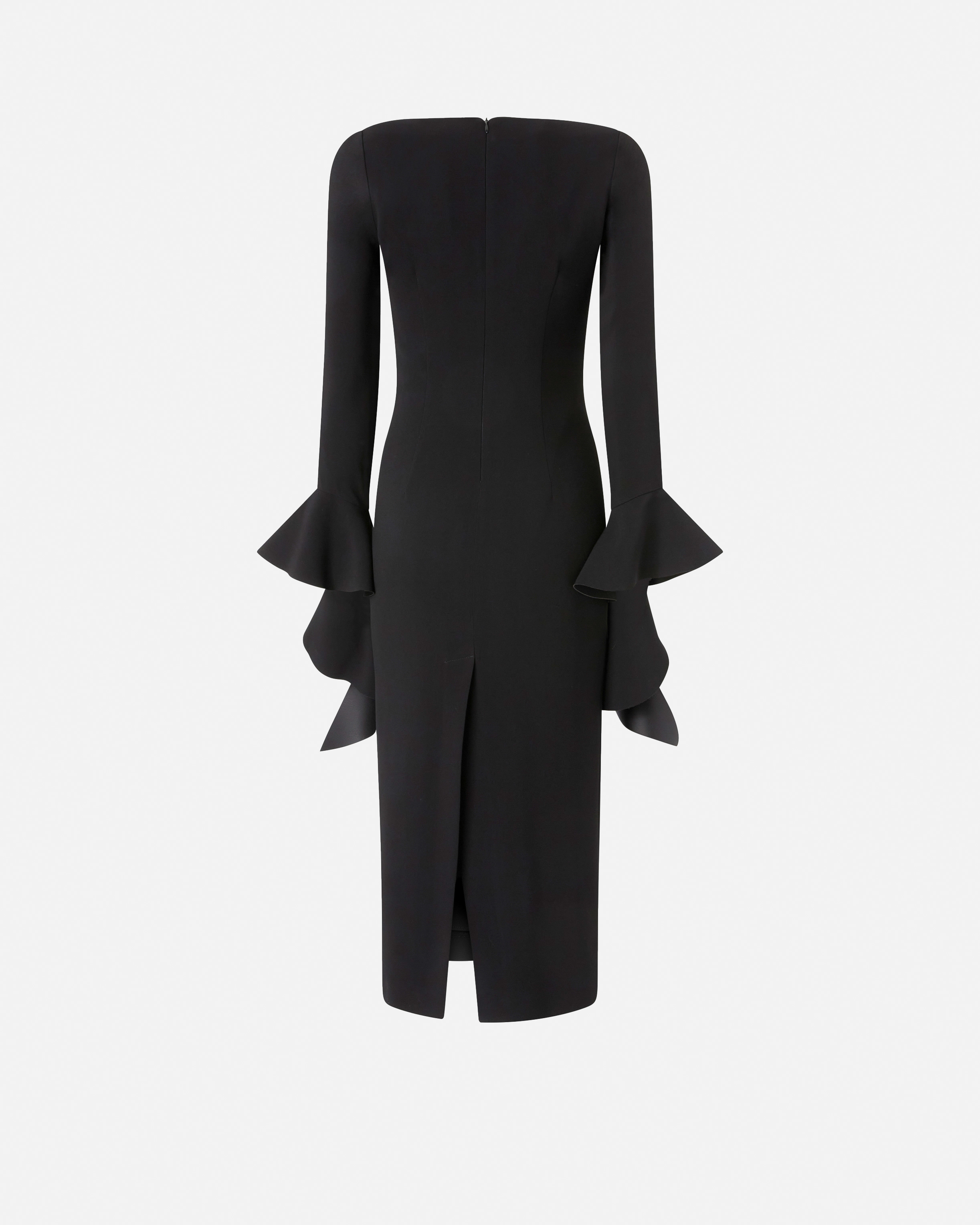 Fitted ruffle dress PINKO Black