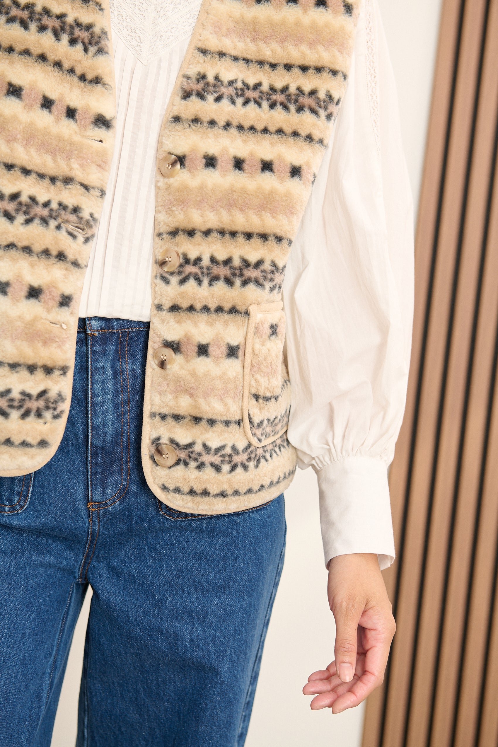 Sleeveless jacket GARANCE PARIS Beige