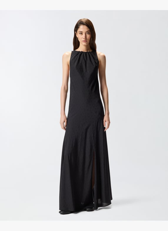Long viscose jacquard dress Black Pinko - Women | Place des Tendances Long viscose jacquard dress Black Pinko - Women | Place des Tendances