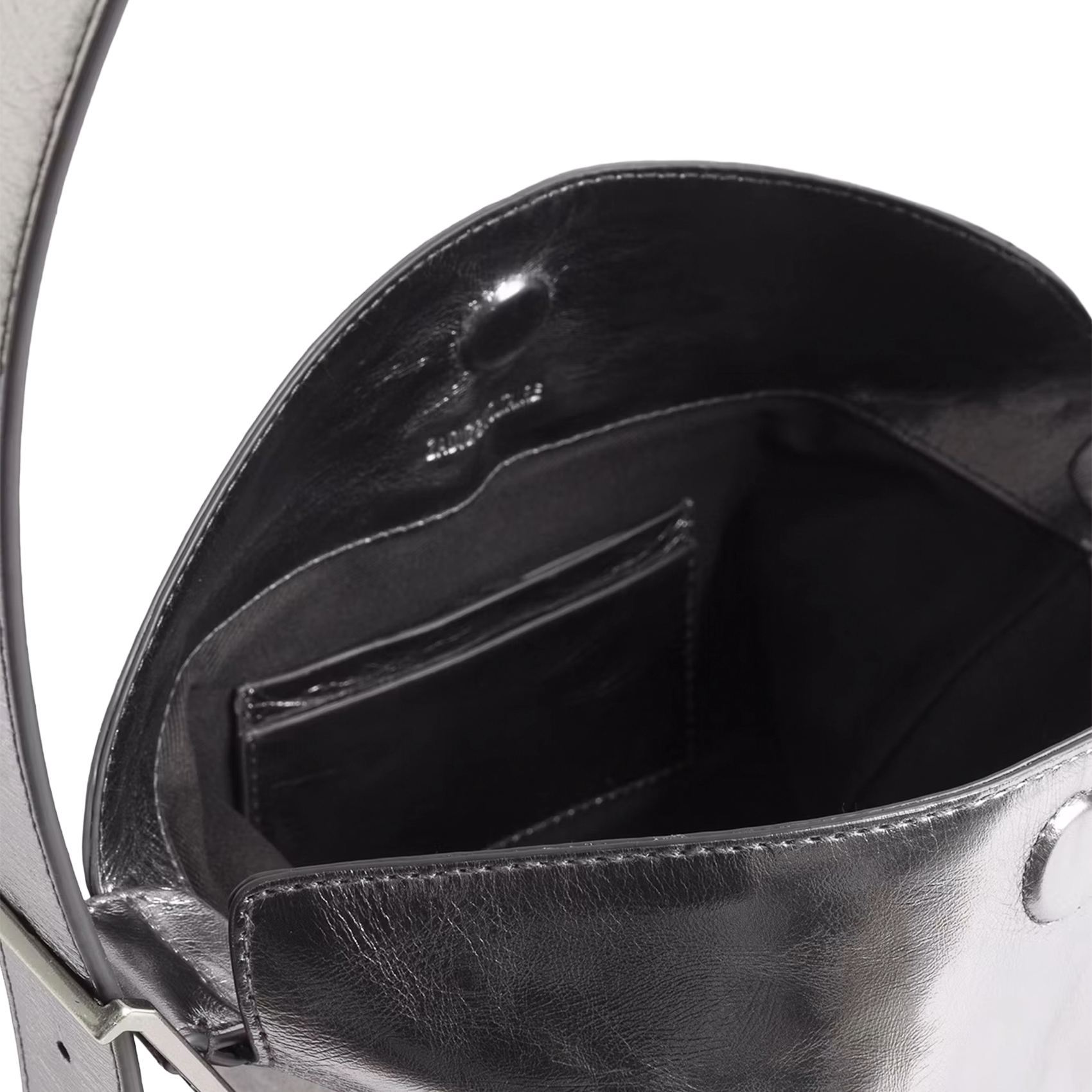 Metallic leather shoulder bag ZADIG&VOLTAIRE Grey