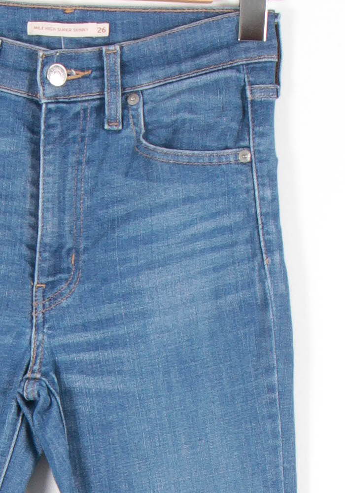 Cropped slim jeans with studs LEVI'S - Seconde main Blue