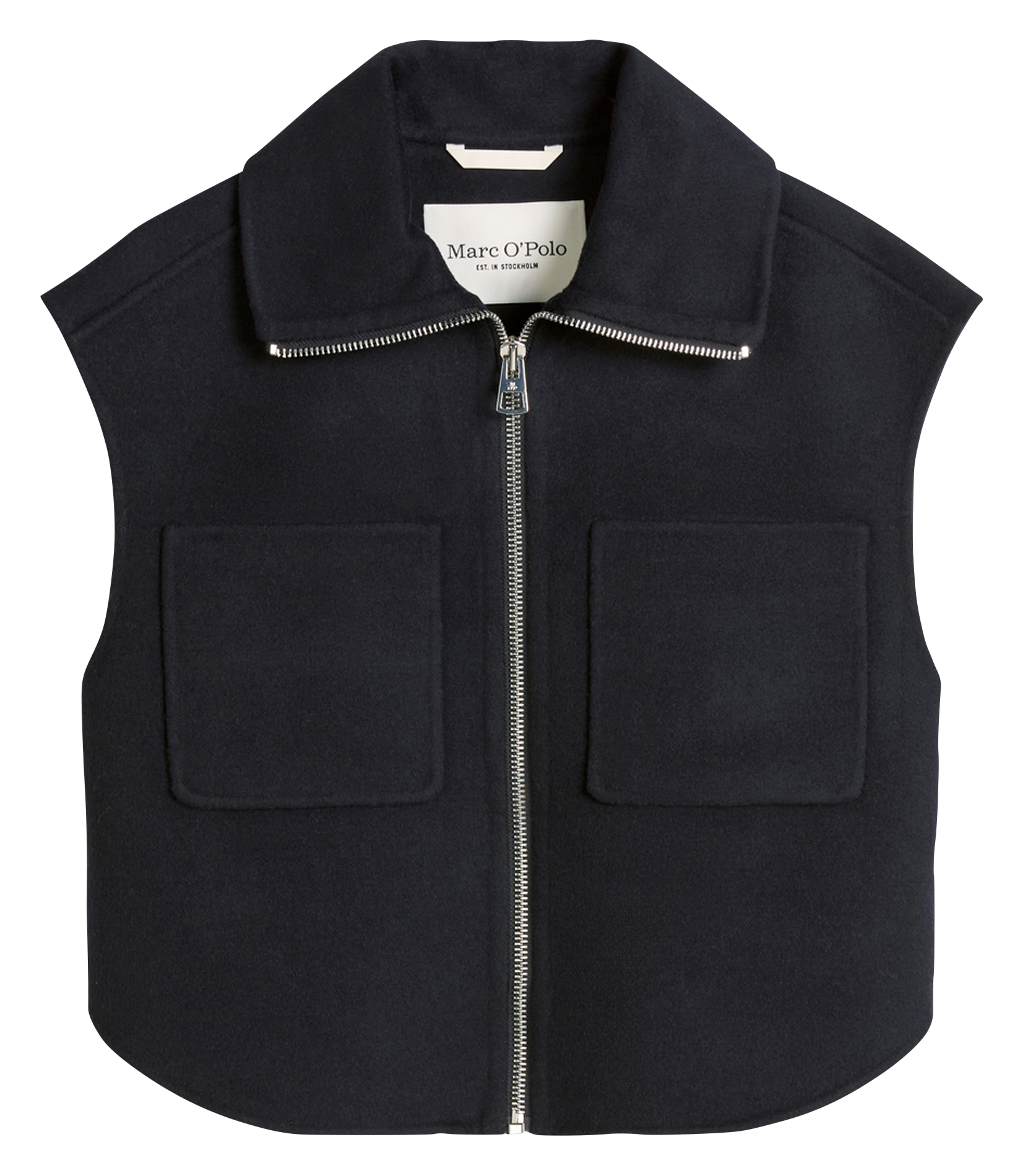 Veste droite col classique en laine mélangée MARC O&#039;POLO Bleu