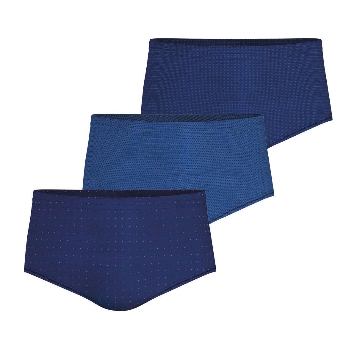 Pack of 3 high-waisted closed men's fancy briefs by Eminence EMINENCE Blue