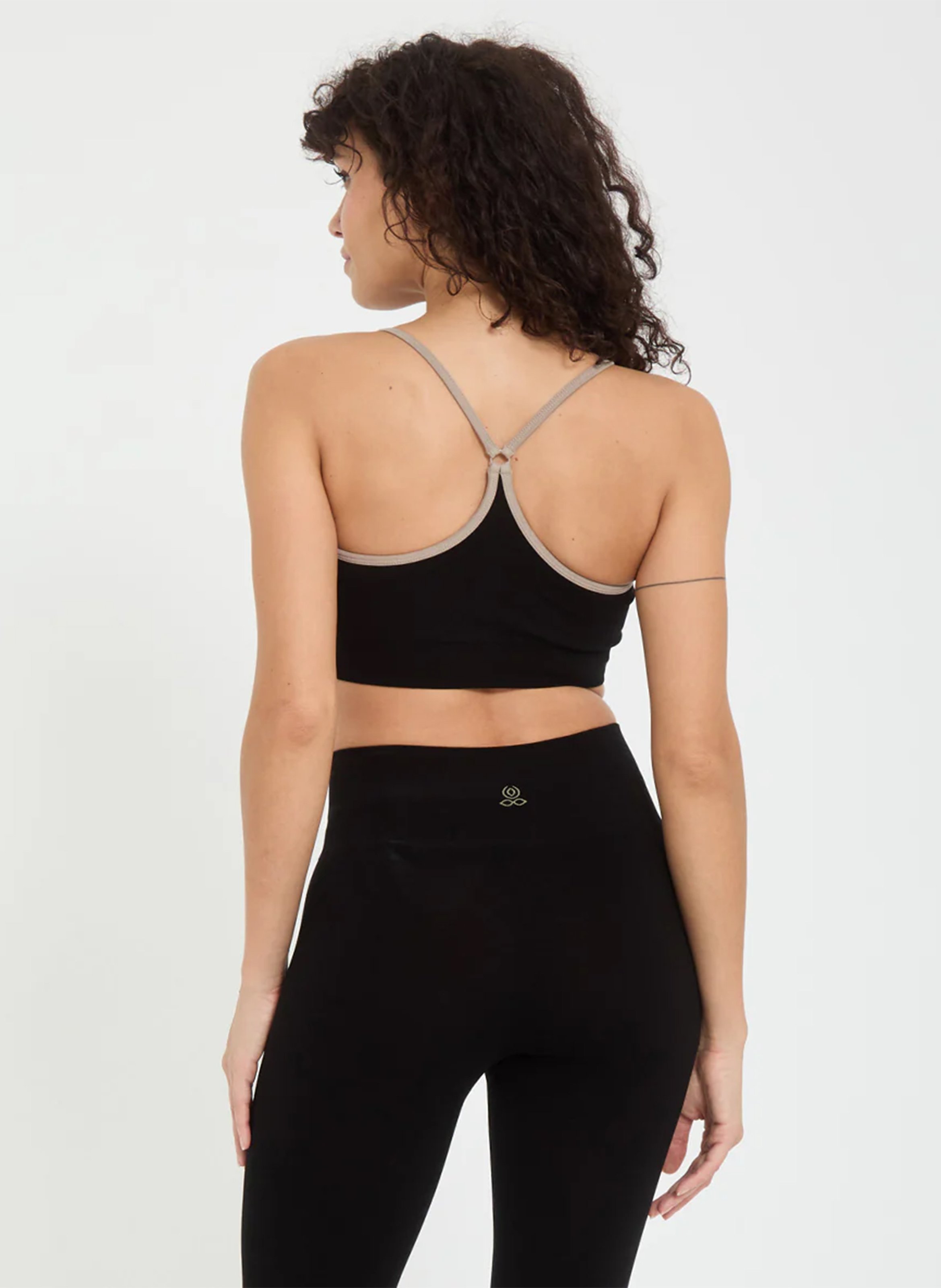 Asymmetric jacquard T-shirt YOGA SEARCHER Black