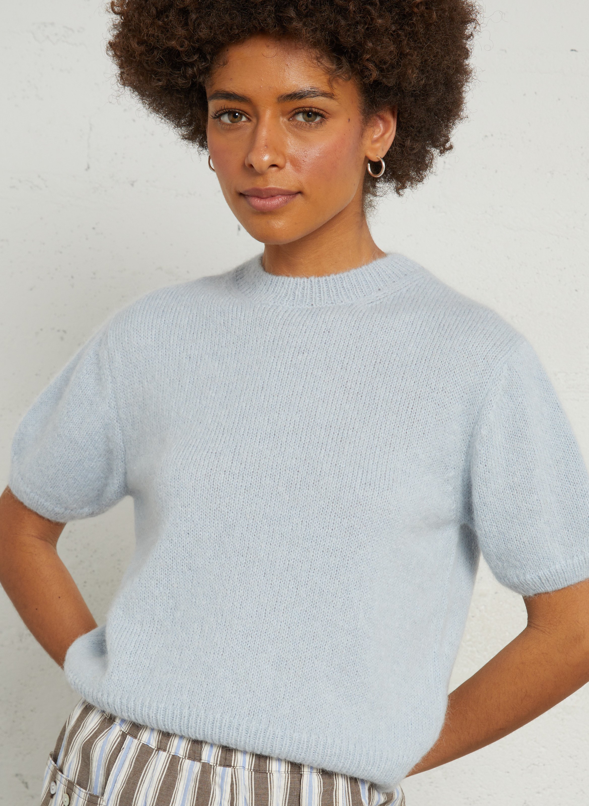 Blended wool oversize sweater MASSCOB Blue