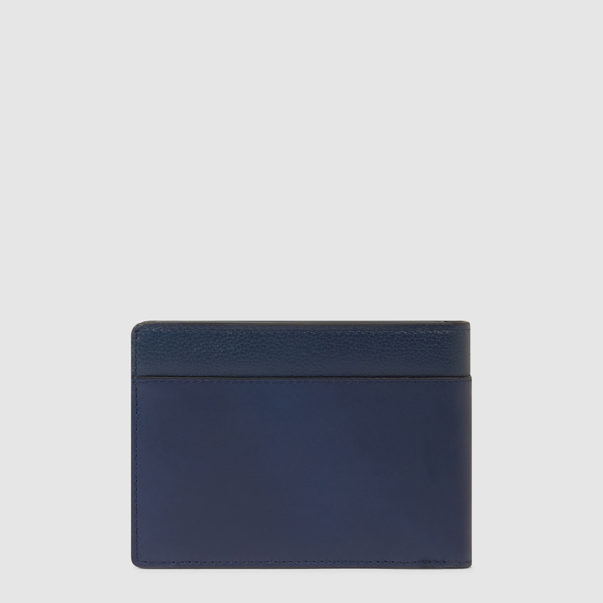 Men's wallet with ID card holder flap PIQUADRO Blue