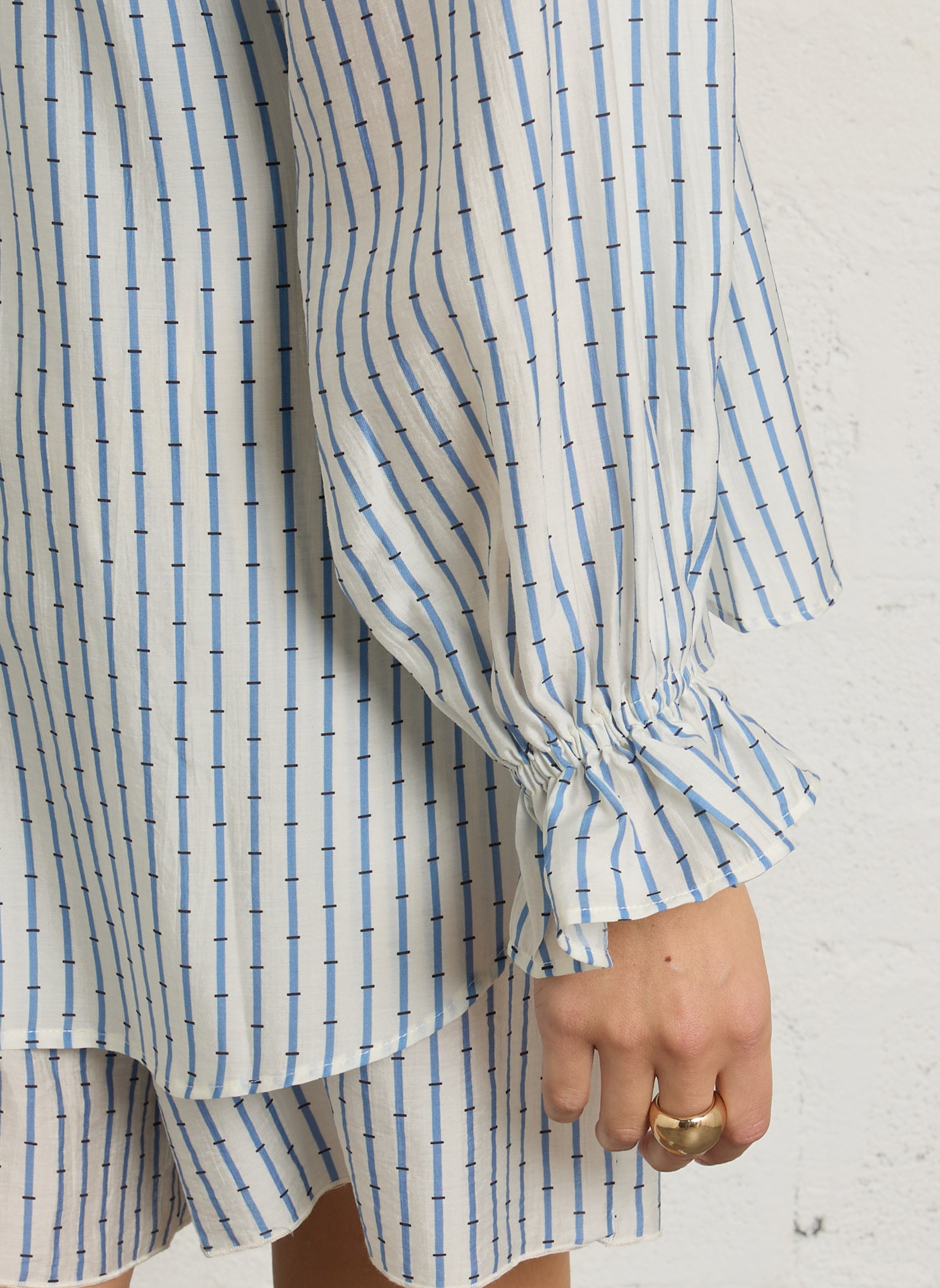 Weites Hemd mit Streifen AMERICAN VINTAGE Blau