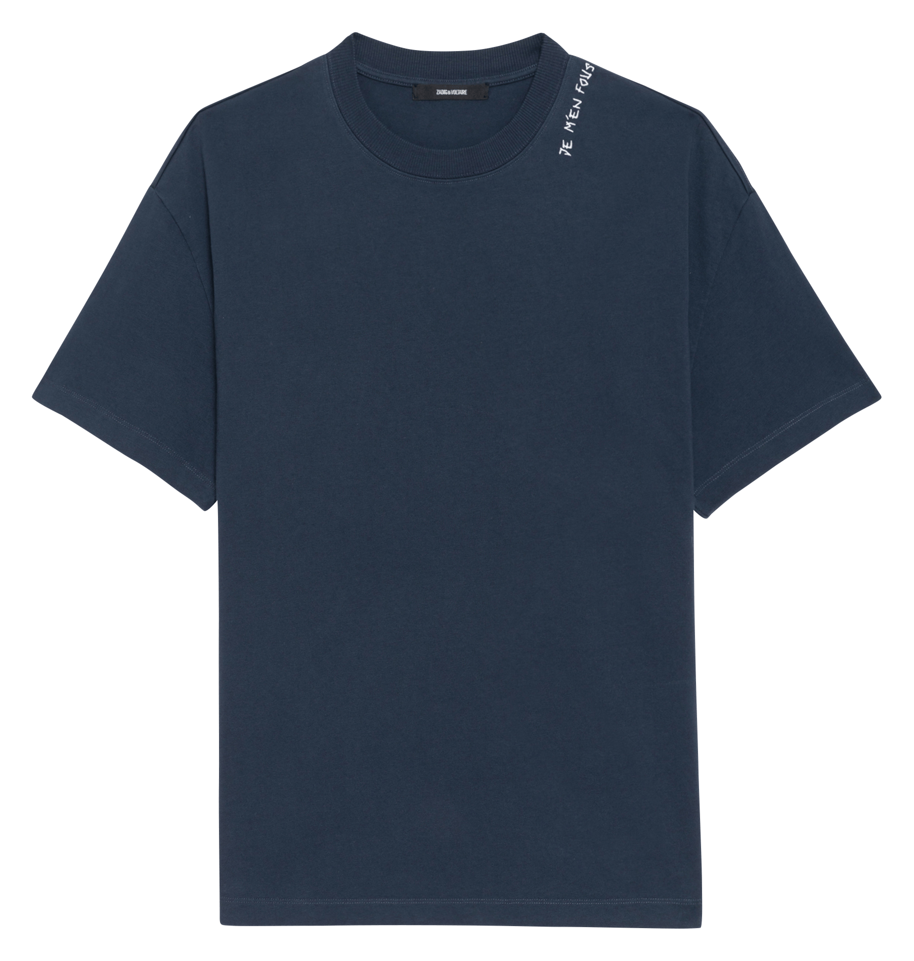 T-shirt met ronde hals van biologisch katoen ZADIG&VOLTAIRE Blauw