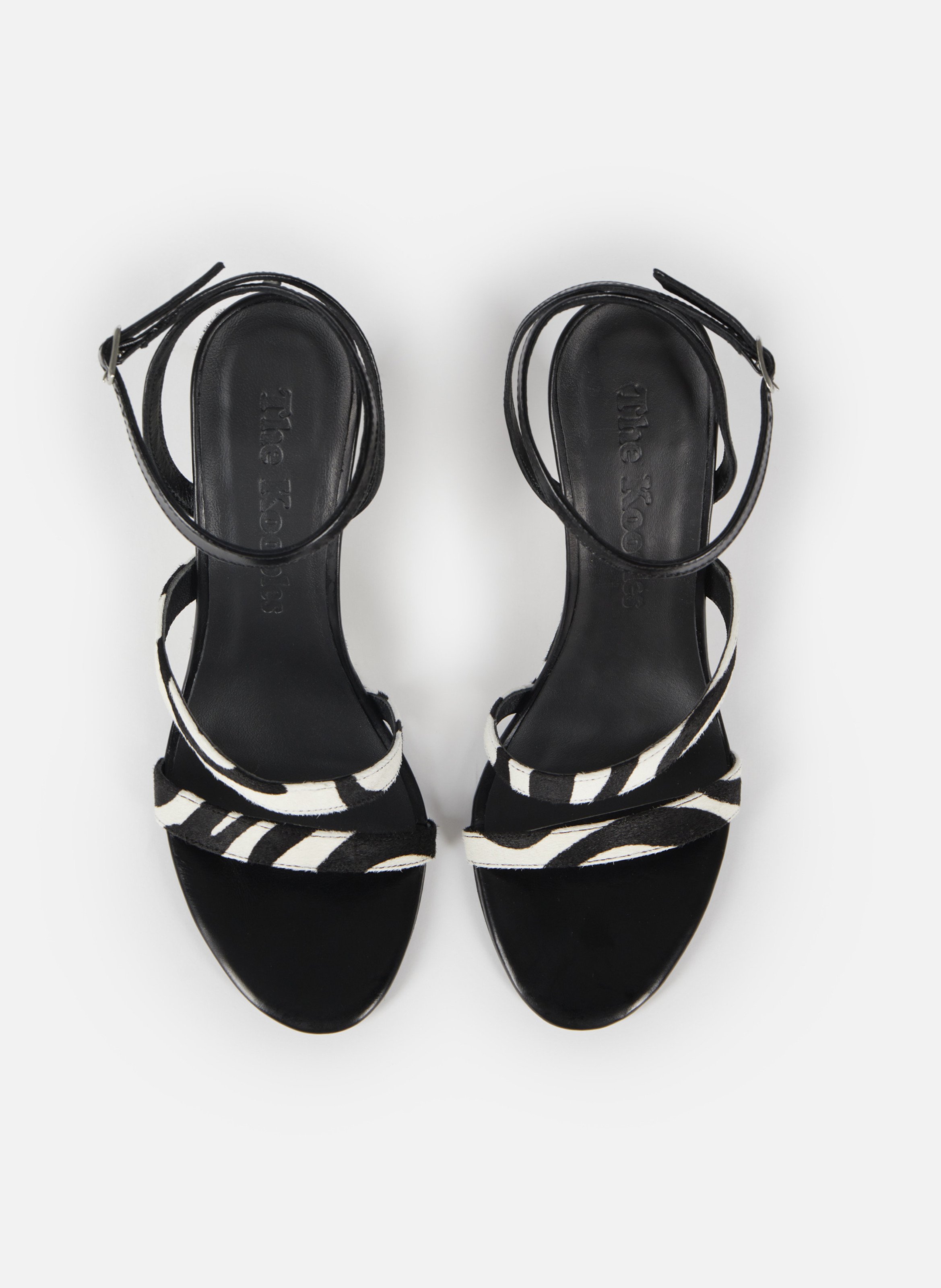 Sandales à talons compensés effet poulain THE KOOPLES Noir