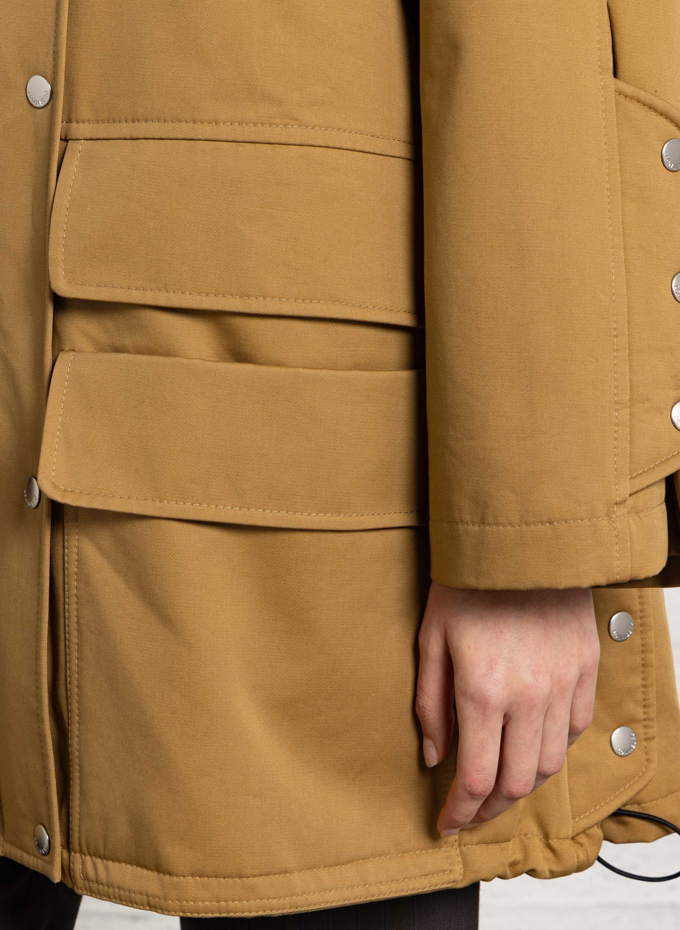 Jas met opstaande kraag en effen capuchon MARGAUX LONNBERG Beige